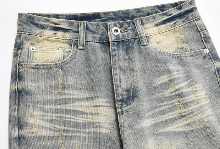 Japanese Brand × Jean American men's washed distressed loose straight jeans Size US 32 / EU 48 - 5 Thumbnail