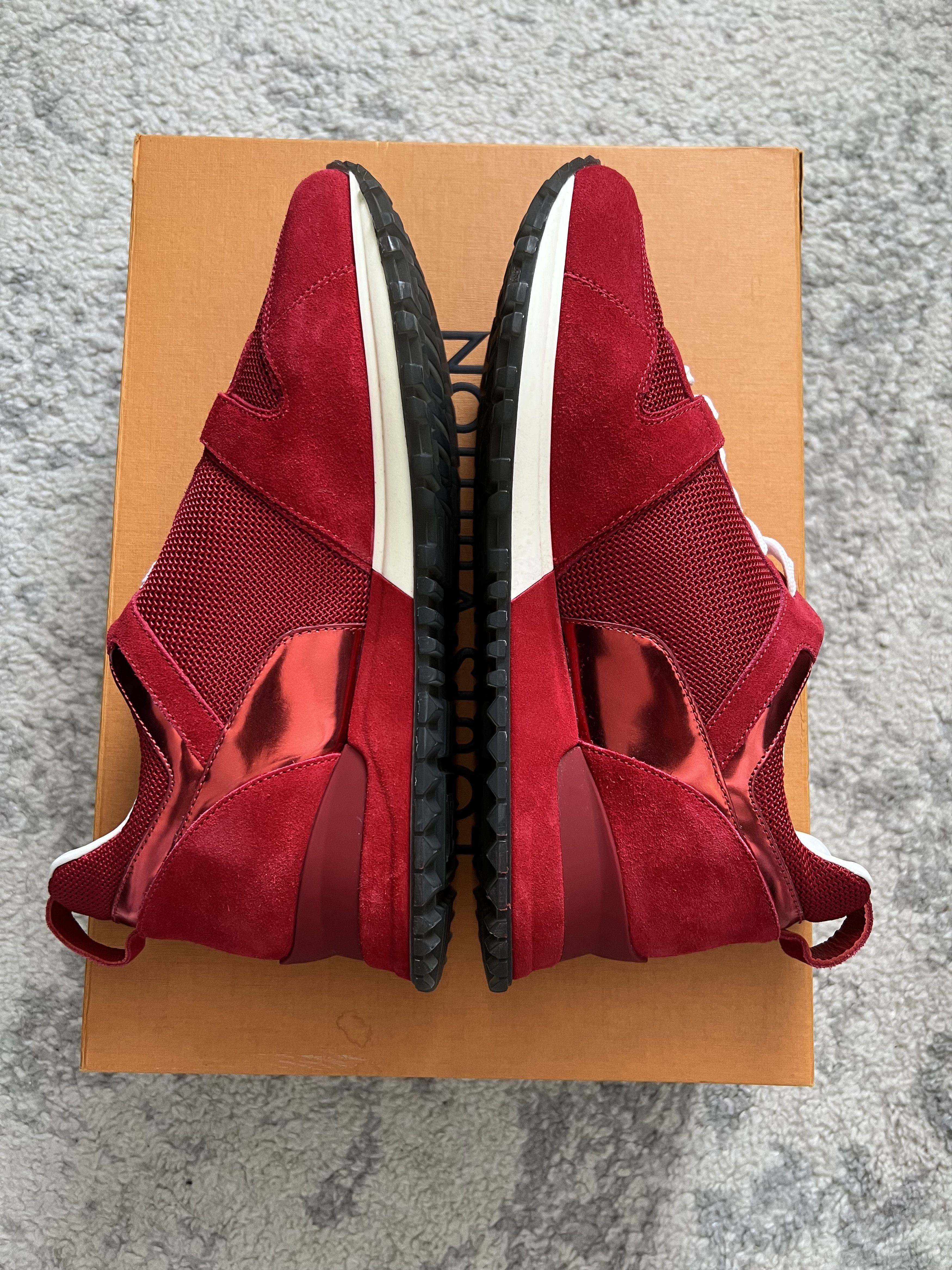 Louis Vuitton Suede Calfskin Run Away Platform Sneakers