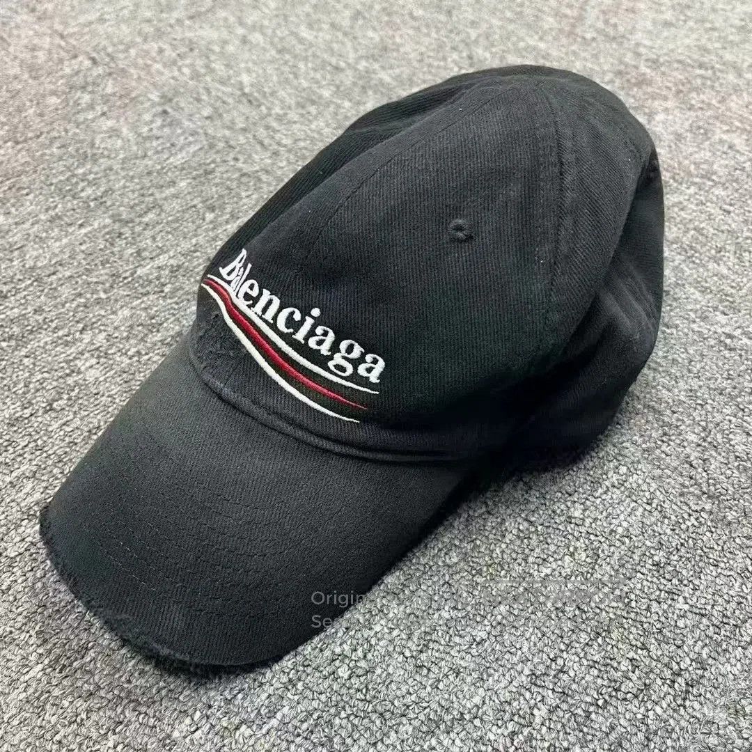 Balenciaga Balenciaga Distressed Cotton Baseball Cap. Size ONE SIZE - 2 Thumbnail