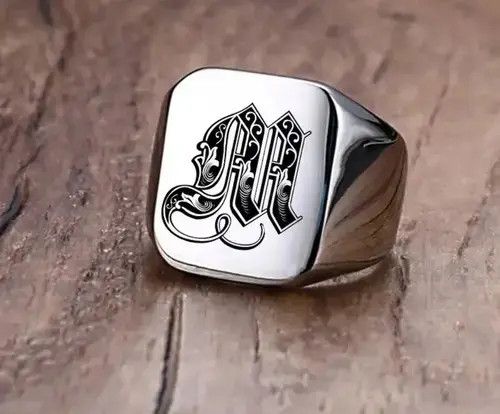 Handmade × Jewelry × Ring Of Fire M Bulky Heavy Stamp ring ( Size 7 to 12 ) Size ONE SIZE - 1 Thumbnail