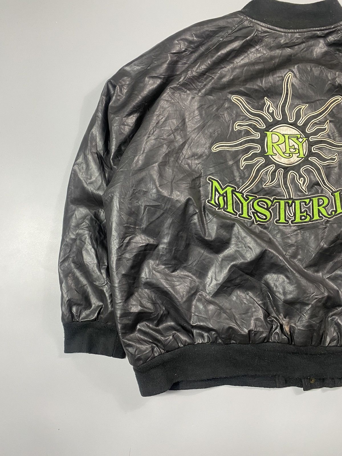 Vintage Vintage 90s WWE Rey Mysterio Faux Leather Varsity Jacket Size US XXL / EU 58 / 5 - 6 Thumbnail