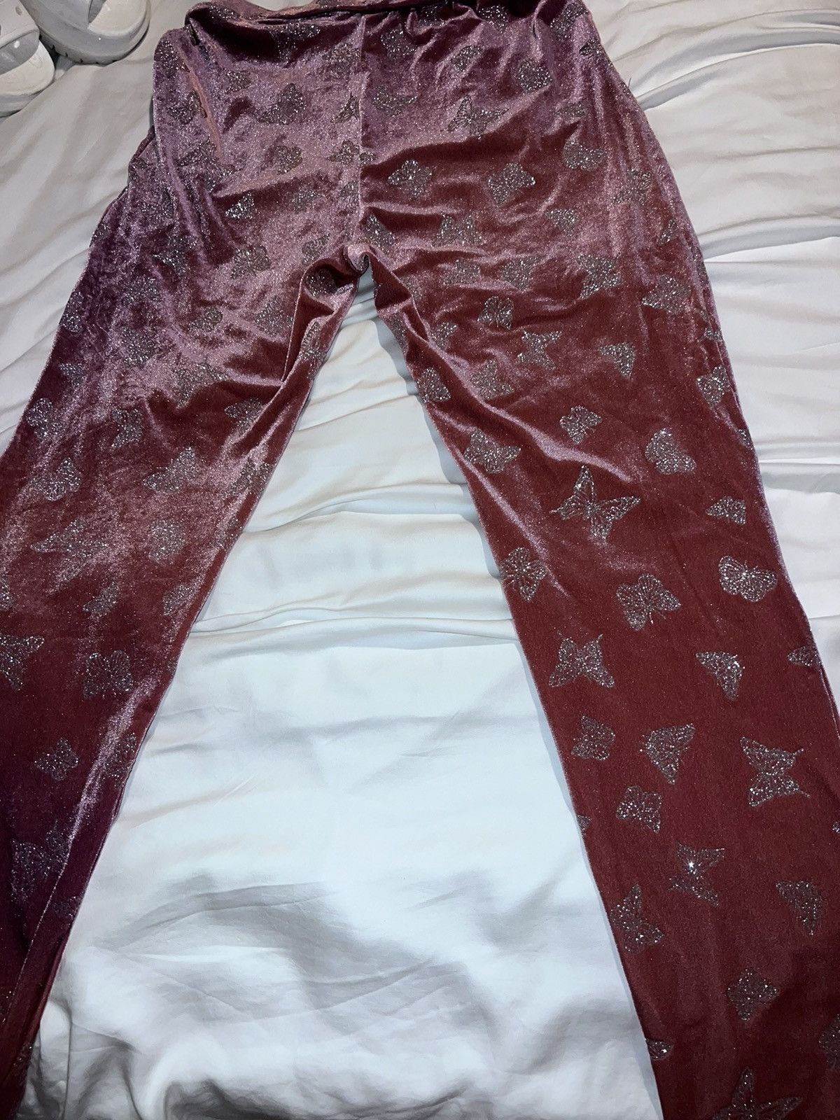 Vintage ✿ Delia*s Carmin Y2K velvet luxe butterfly pants medium Size 30" / US 8 / IT 44 - 9 Thumbnail