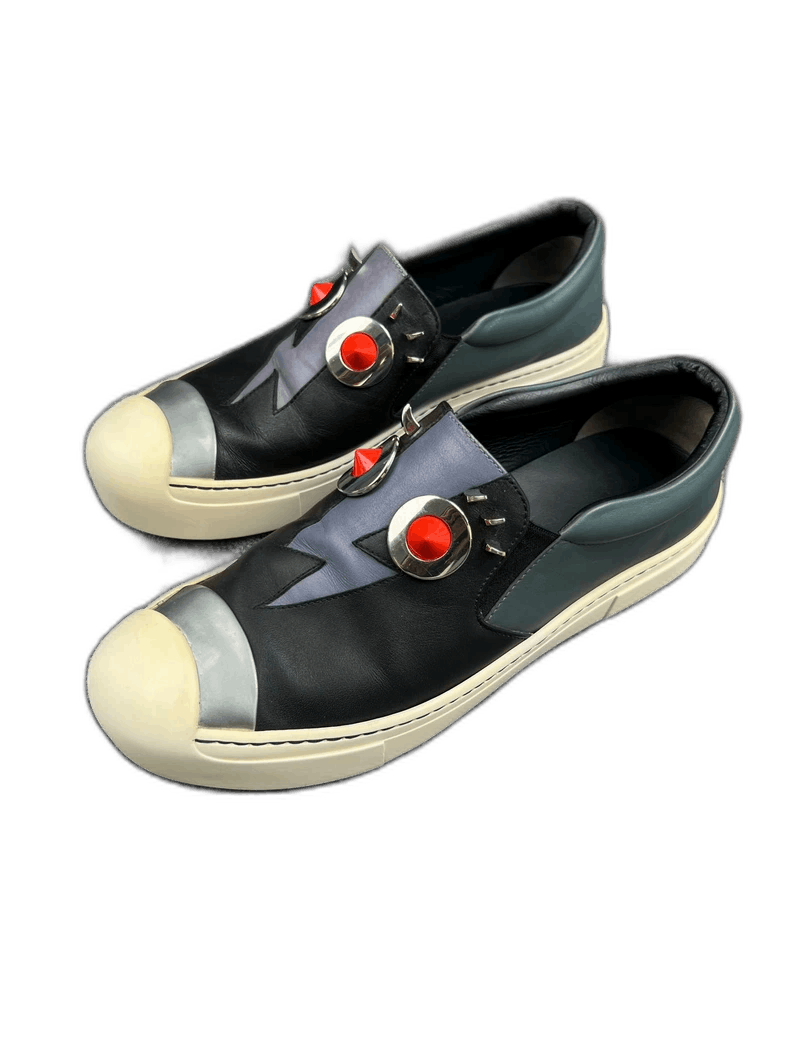 Fendi fendi monster slip-on sneakers in excellent condition Size US 8 / EU 41 - 1 Thumbnail