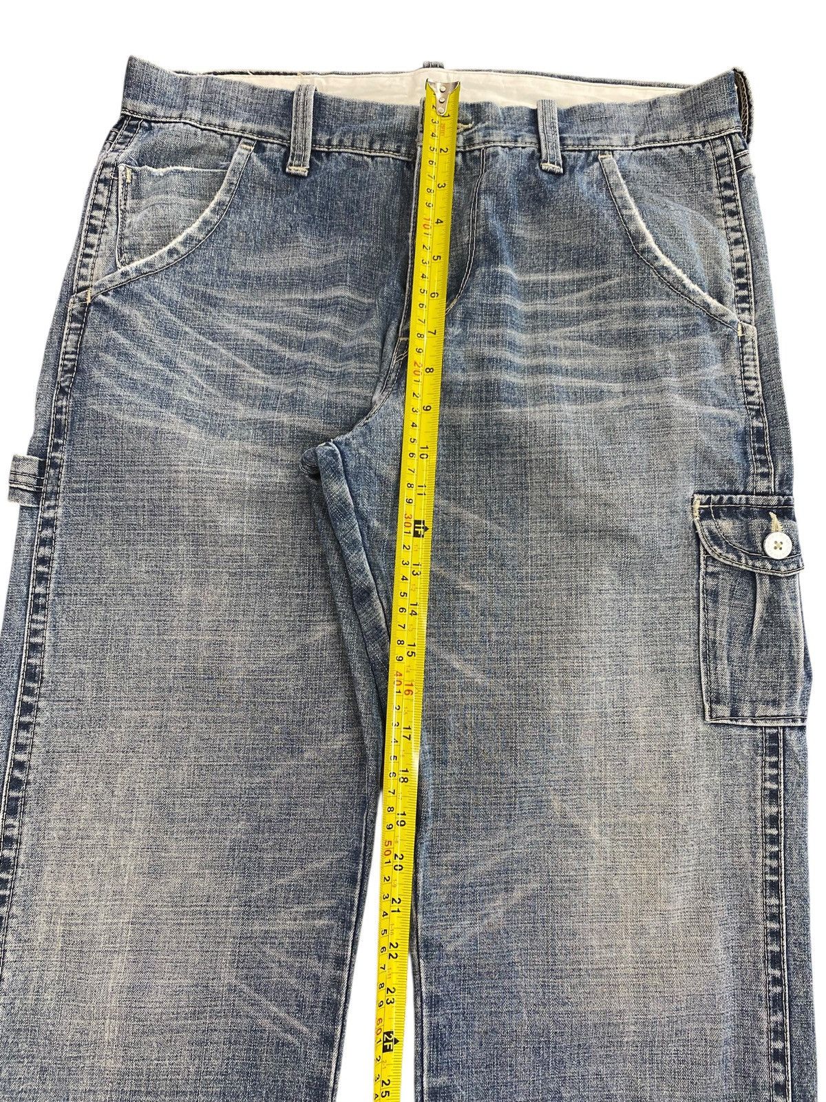 Japanese Brand Japanese Brand Acid Blue Wash Back Carpenter Baggy Jeans Size US 34 / EU 50 - 10 Thumbnail