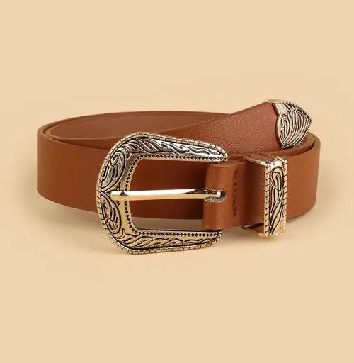 Other Brown Color PU Leather Belt Size ONE SIZE - 4 Thumbnail