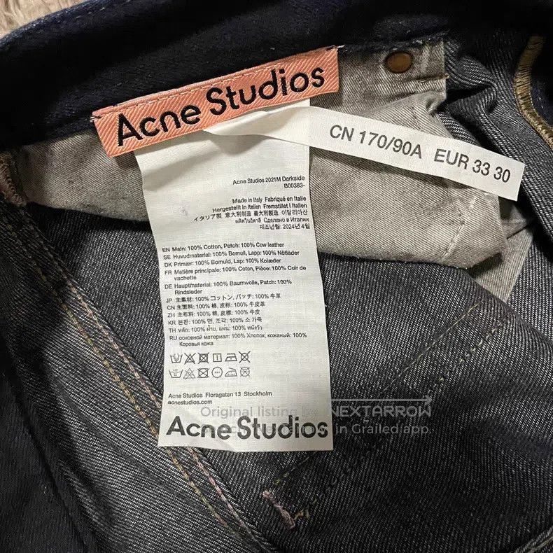 Acne Studios Acne Studios Black Distressed Mud-dyed Denim Pants Size US 33 - 4 Thumbnail