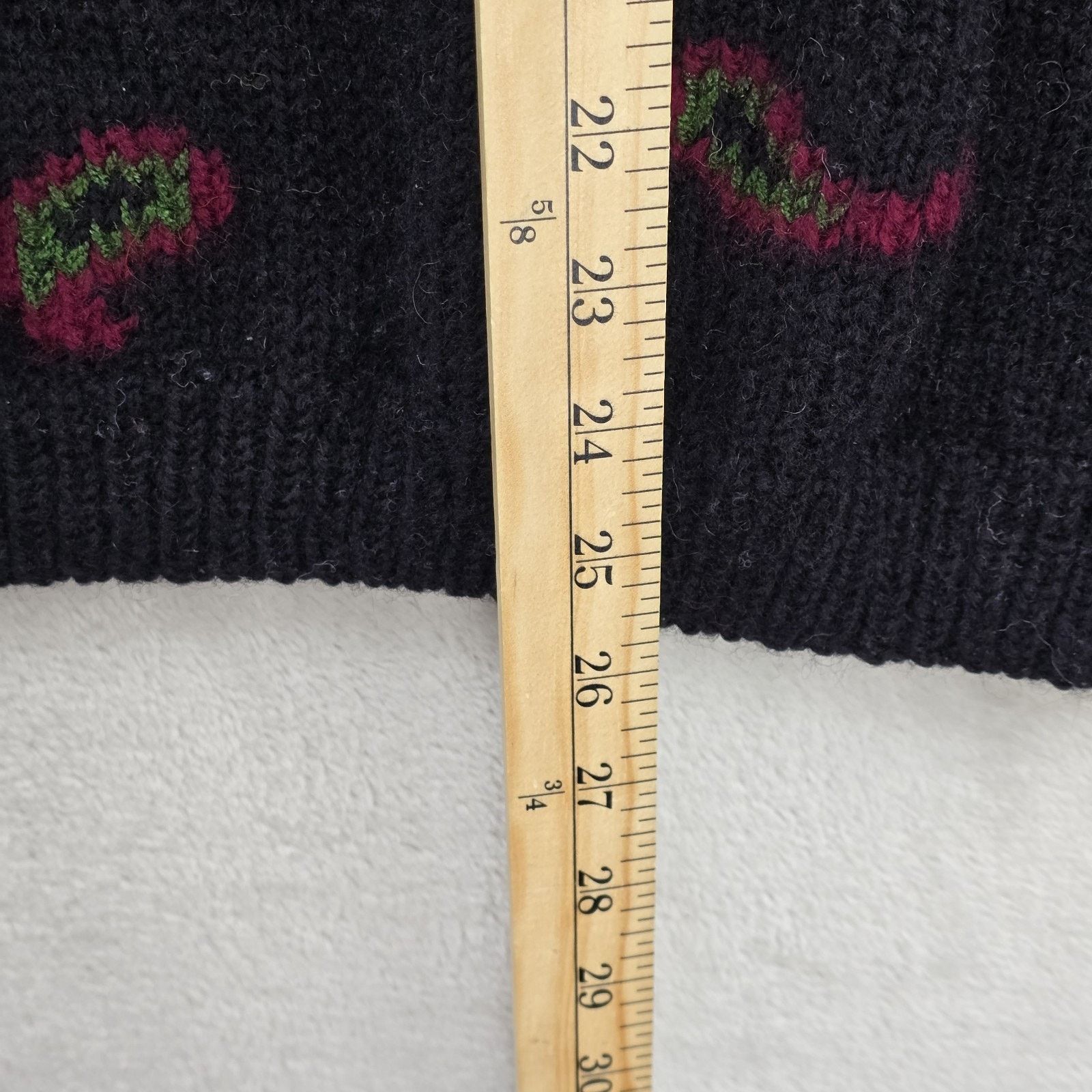 Other Vintage Roberta Frost Wool Knit Sweater Small Paisley Floral Size S / US 4 / IT 40 - 7 Thumbnail