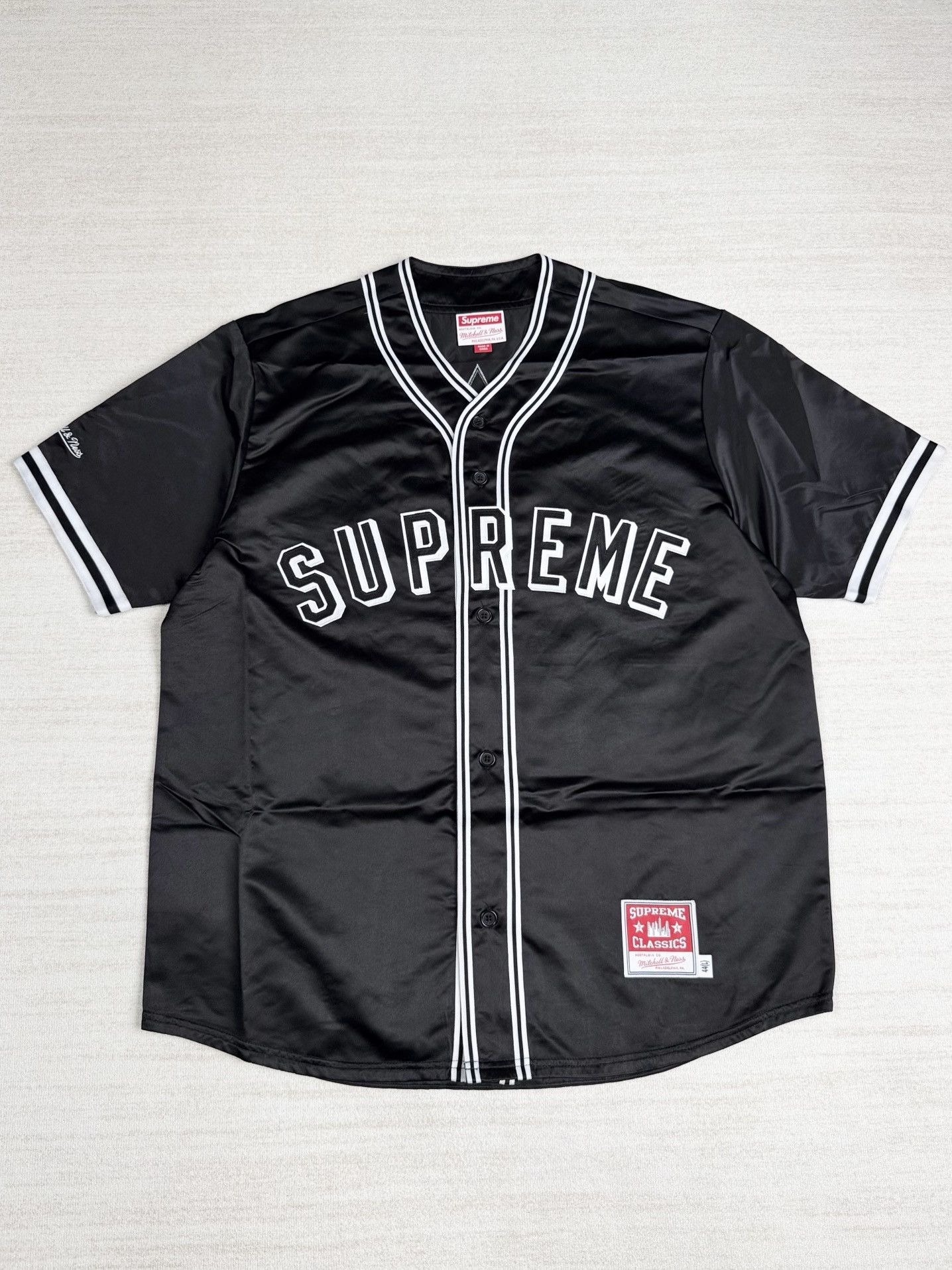 Mitchell & Ness × Supreme Satin baseball jersey Size US L / EU 52-54 / 3 - 3 Thumbnail