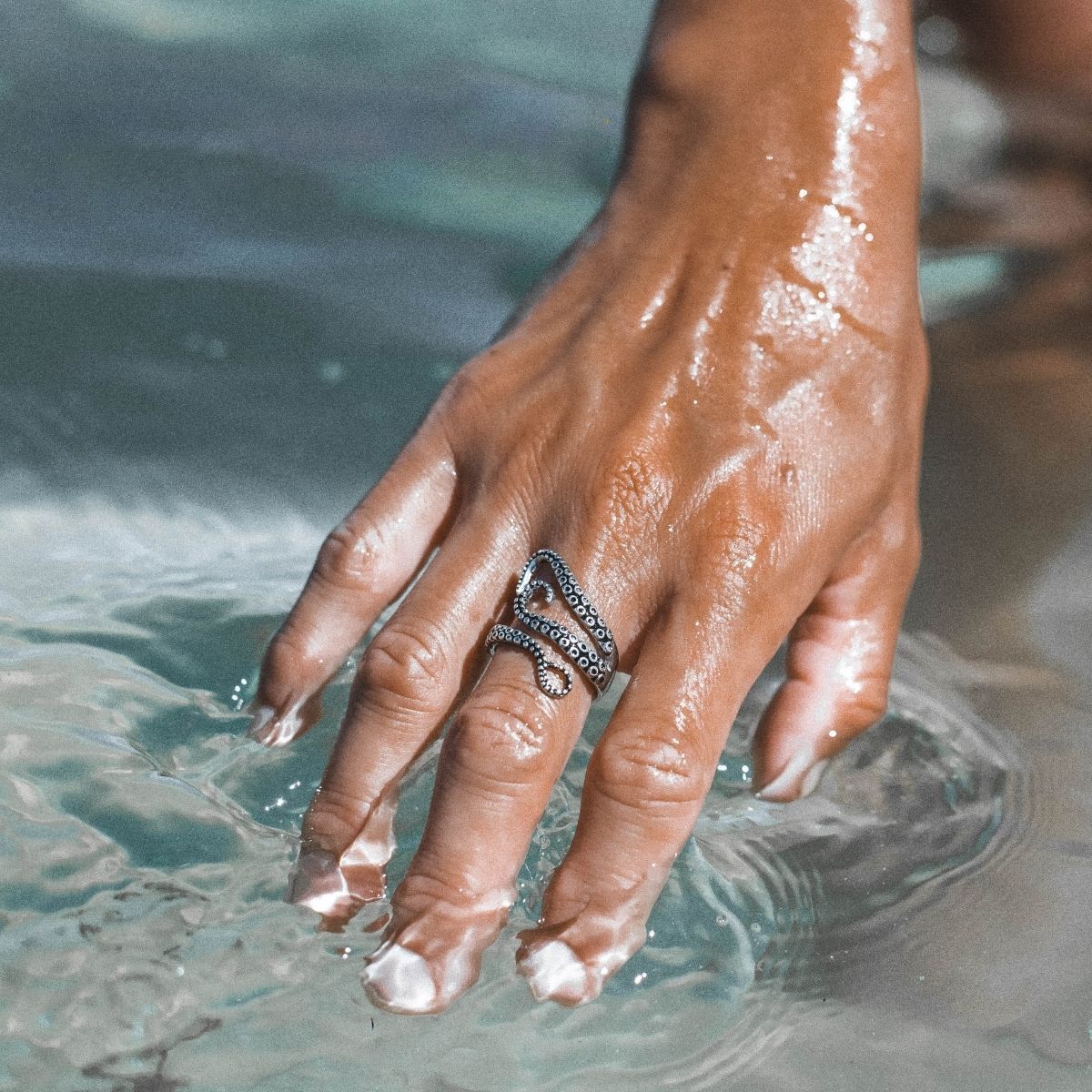 Jewelry Dark Jewelry Rings Open Size Chrome Ring (Size 7-13) Size ONE SIZE - 3 Thumbnail