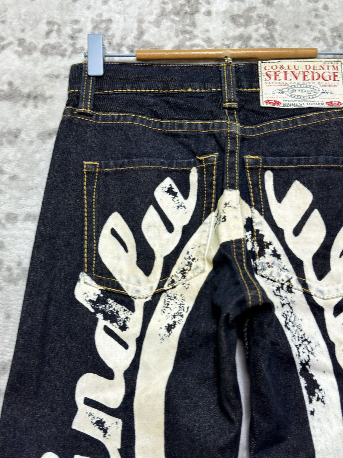 Hysteric Glamour Vintage Cocolulu CO&LU Painted Logo Selvedge Jeans Size US 28 / EU 44 - 10 Thumbnail