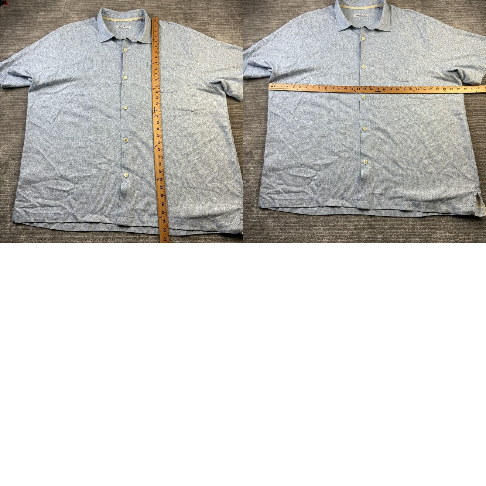 Tommy Bahama Tommy Bahama Shirt Mens 3XL Blue Geometric Camp Button Up Silk Shirt Size US XXL / EU 58 / 5 - 8 Thumbnail