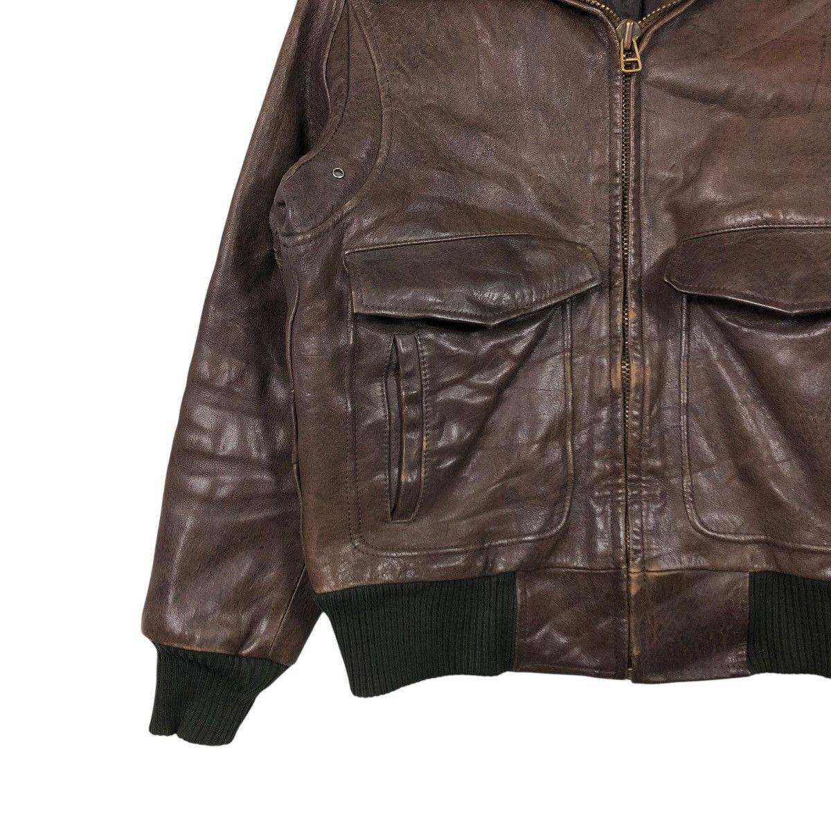 Japanese Brand 🔥VINTAGE LEATHER JACKET BIKER FREETIME FUR COLLAR Size US S / EU 44-46 / 1 - 6 Thumbnail