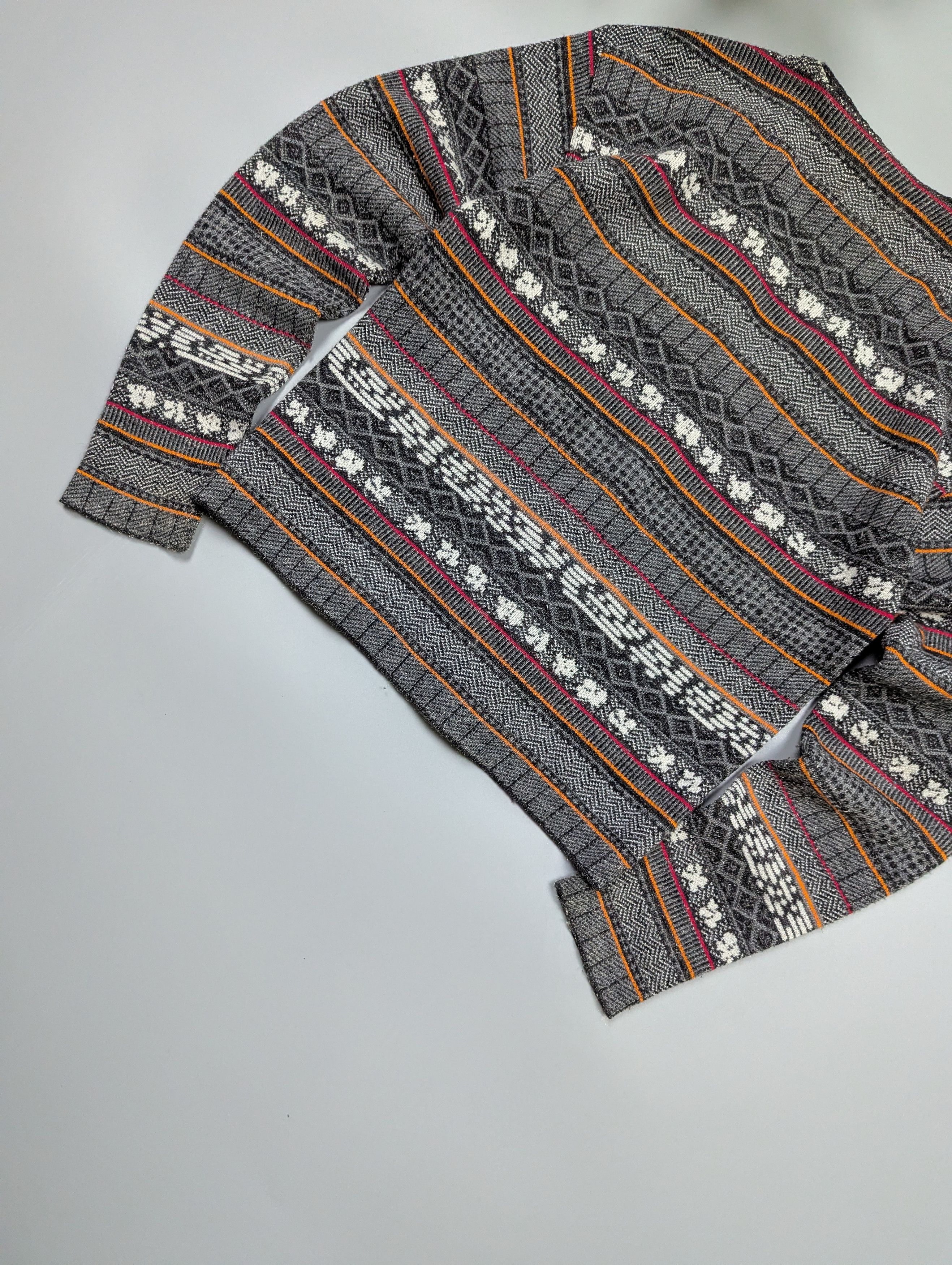 Kenzo KENZO JUNGLE 80s Womens Fair Isle Knitted Cardigan Sweater Size XS / US 0-2 / IT 36-38 - 11 Thumbnail