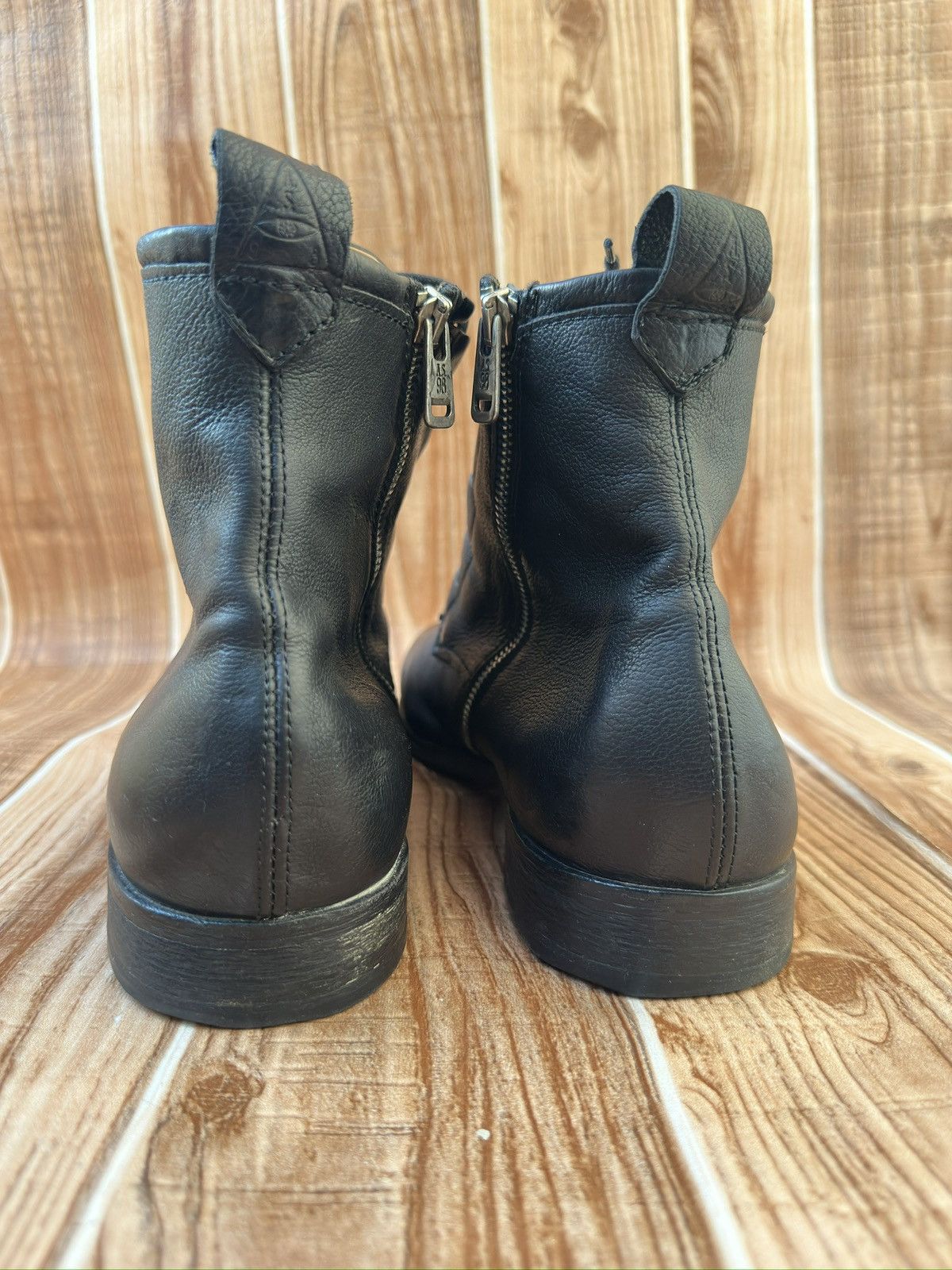 A.S.98 AS 98 Air Step Black Leather Side Zip Boots like Rick Owens Size US 11 / EU 44 - 8 Thumbnail