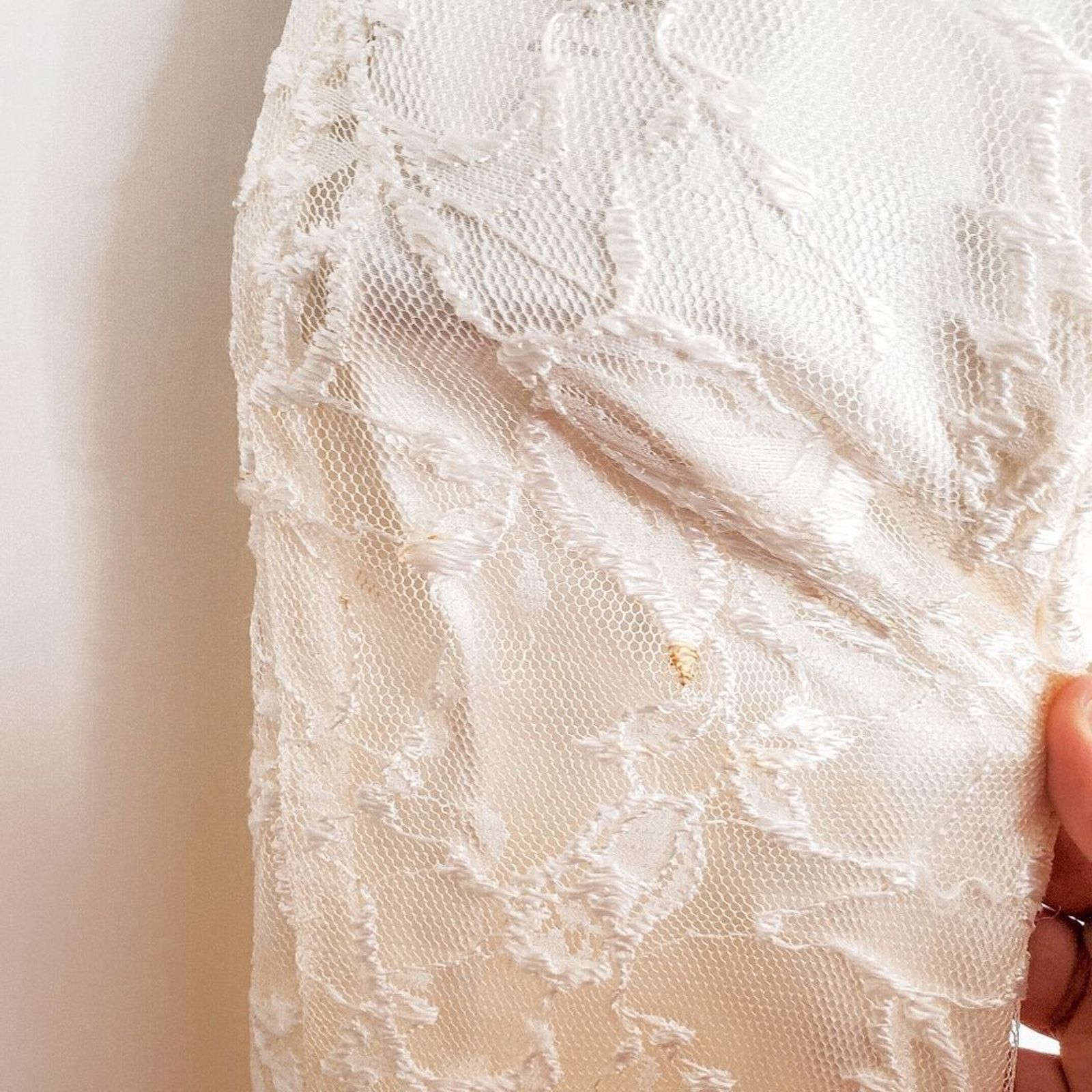 Vintage Vintage 90s Scott McClintock White Beaded Bridal Dress Sz 4 Size S / US 4 / IT 40 - 3 Thumbnail