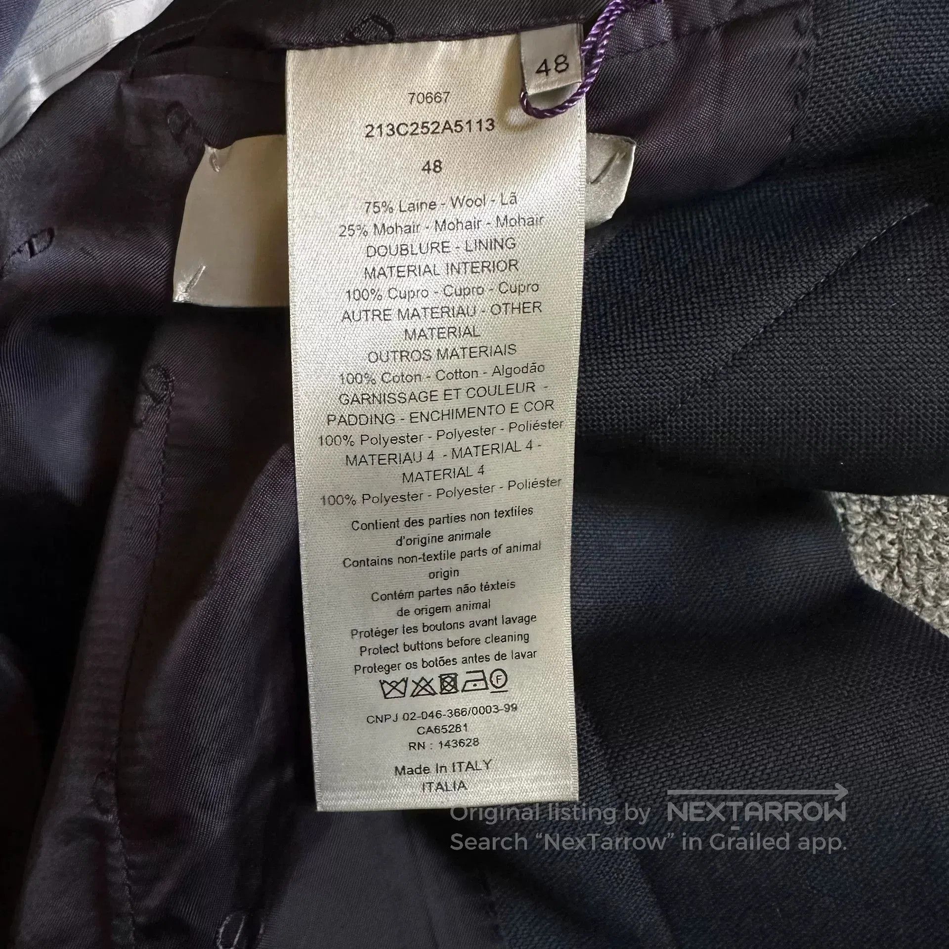 Dior Dior Navy Blue Patchwork Short Blazer. Size US M / EU 48-50 / 2 - 6 Thumbnail