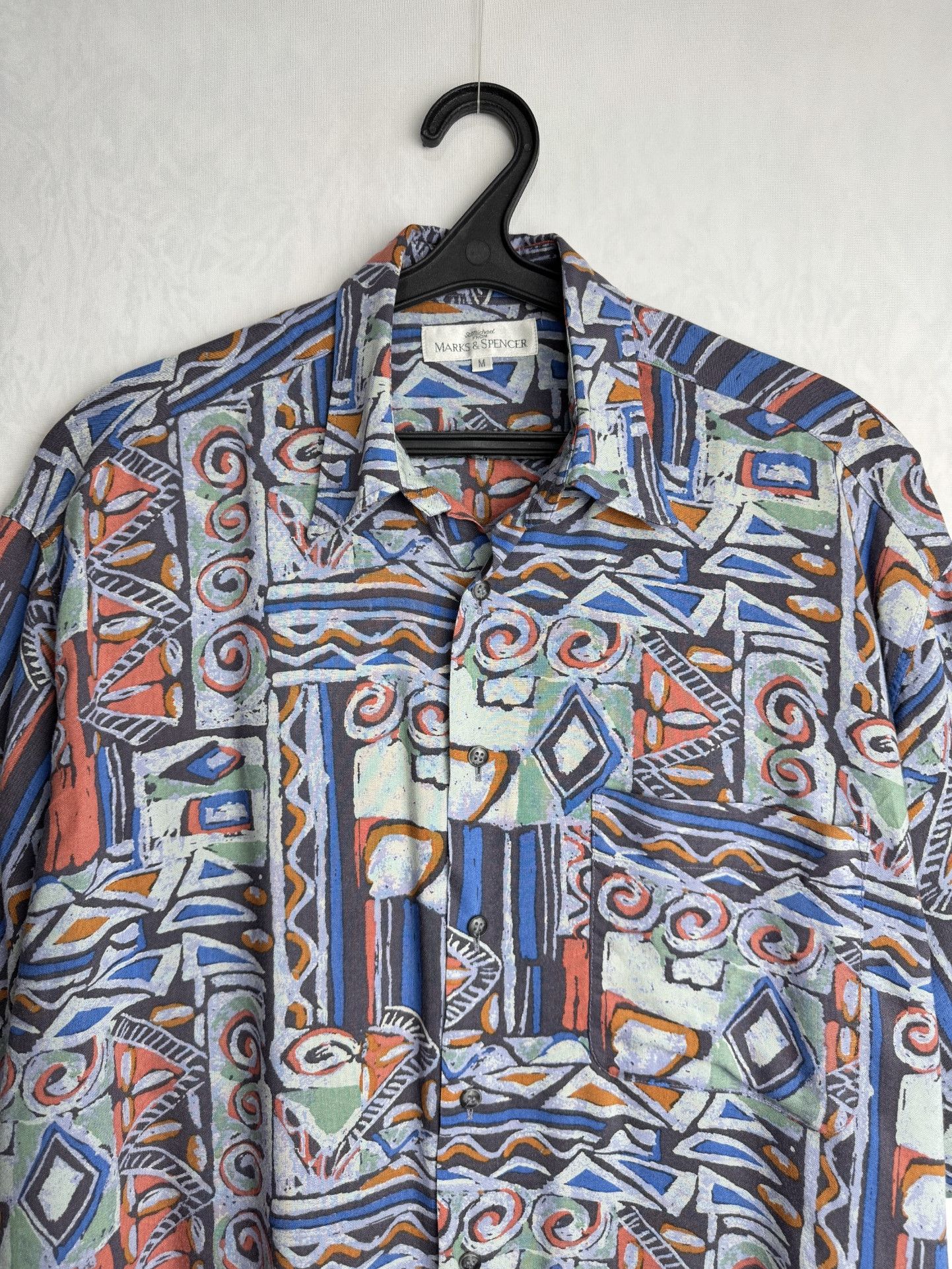 Marks & Spencer × Vintage MARKS & SPENCER vintage men’s abstract button up shirt Size US XL / EU 56 / 4 - 2 Thumbnail