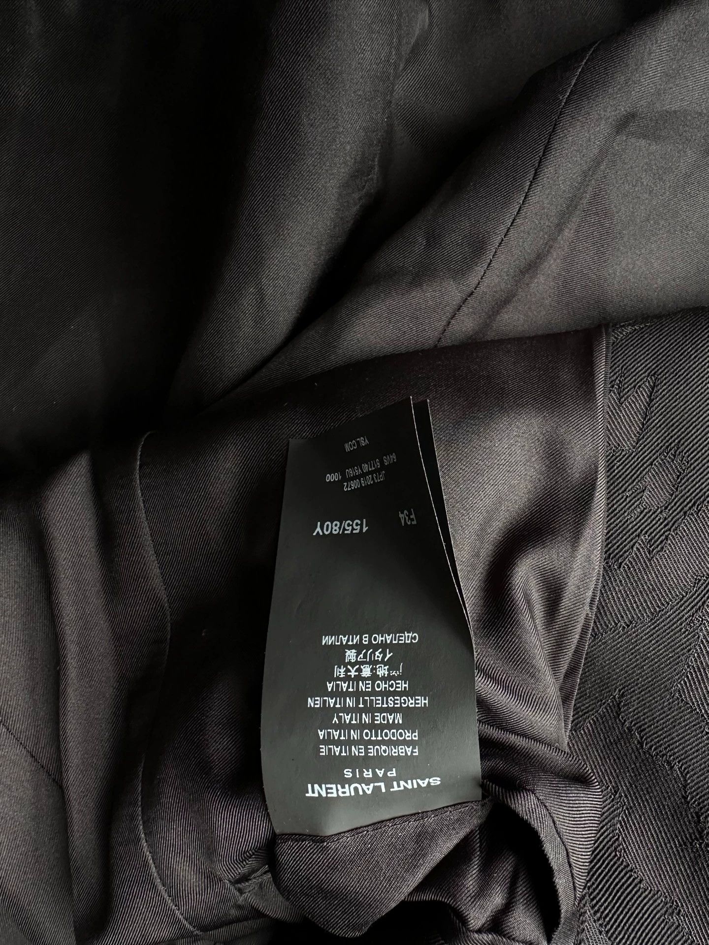 Saint Laurent Paris Saint Laurent Textured Smoking Jacket F34 Size XS / US 0-2 / IT 36-38 - 5 Thumbnail