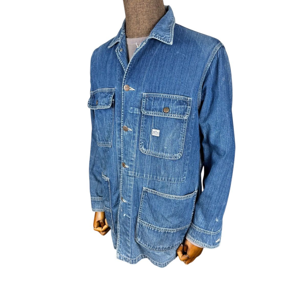 Big John ☀️BIG JOHN WORLD WORKERS INDIGO DENIM COVERALL JACKET Size US M / EU 48-50 / 2 - 1 Thumbnail