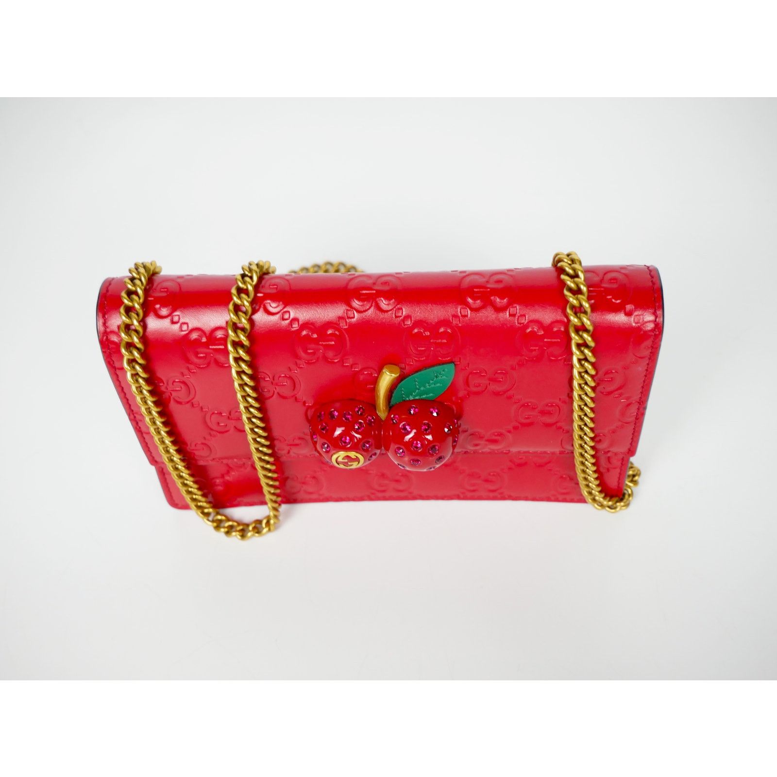 Gucci Gucci Red Supreme Mini Crystal Cherry Bag Size ONE SIZE - 3 Thumbnail