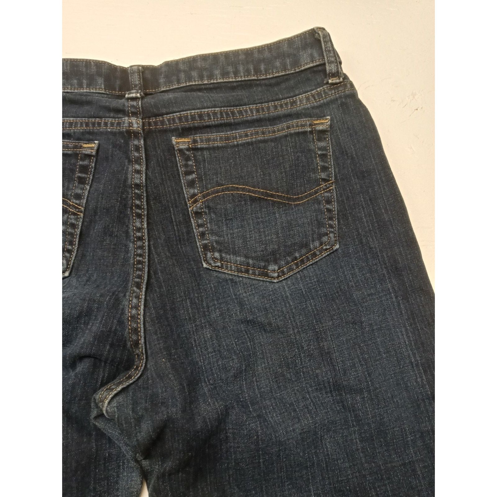 Lee Lee (12M)Women's Straight Boot Cut Blue Denim Jeans Size 34" / US 12 / IT 48 - 6 Thumbnail