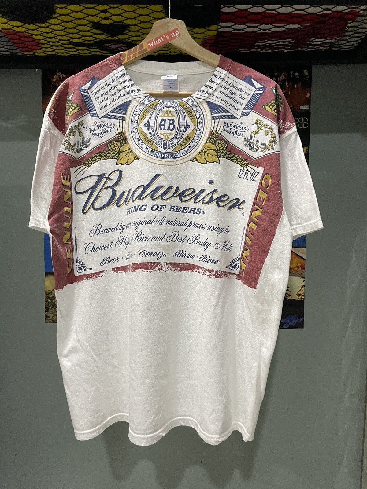 Budweiser Vintage Rare Budweiser King Of Beer Tee Size US XL / EU 56 / 4 - 2 Thumbnail