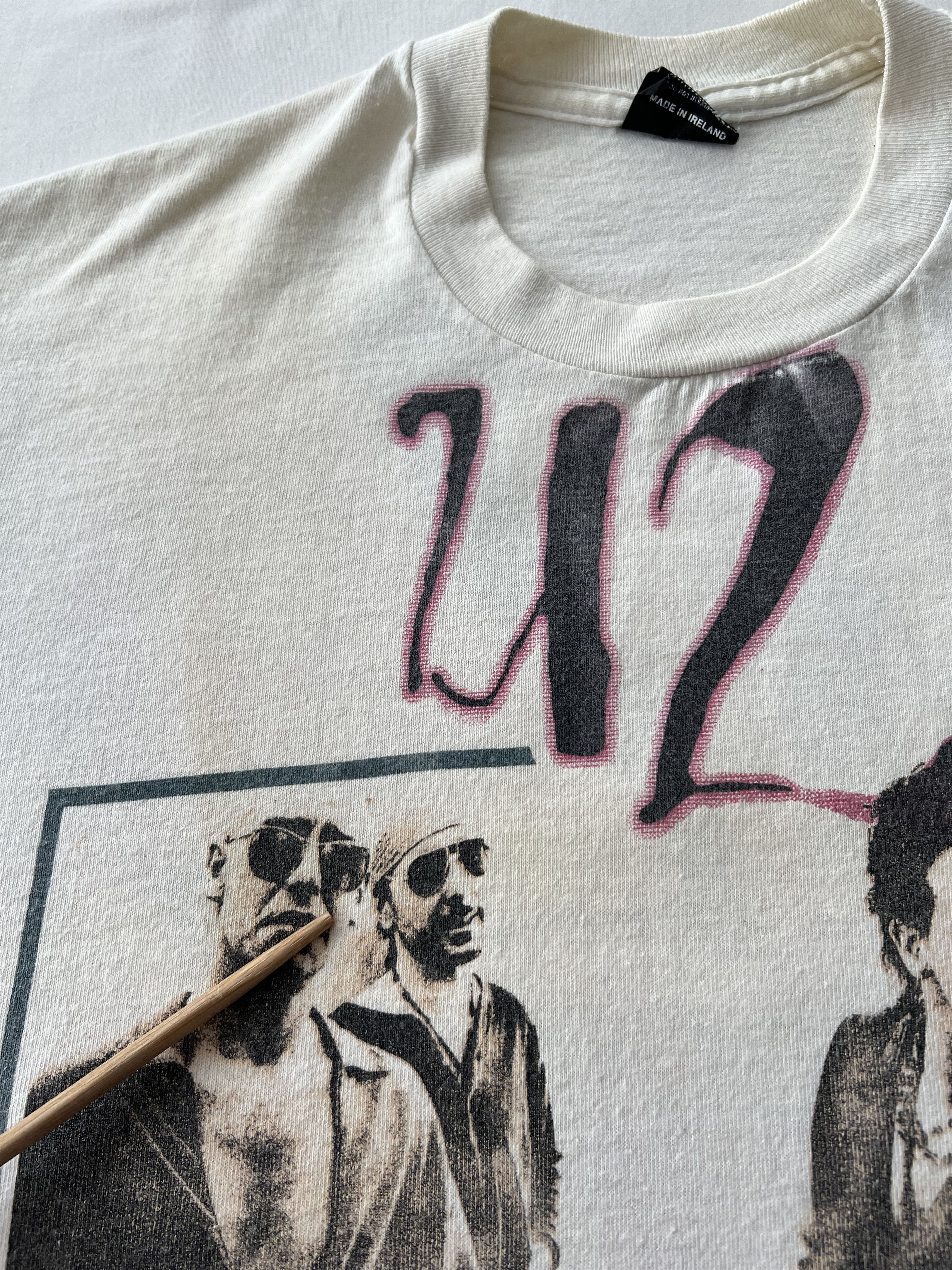 Band Tees Vintage 1992 U2 Zoo Tour White T-shirt Size US L / EU 52-54 / 3 - 8 Thumbnail