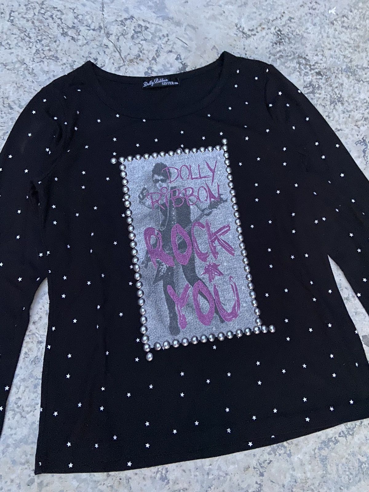 If Six Was Nine × Japanese Brand × Le Grande Bleu (L.G.B.) 2000s dolly ribbon rock you polka long sleeve t-shirt Size S / US 4 / IT 40 - 2 Thumbnail