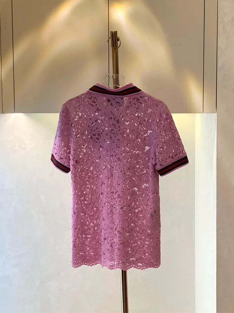 Gucci Gucci Pink lace short sleeves 2505-Nextarrow Size M / US 6-8 / IT 42-44 - 4 Thumbnail