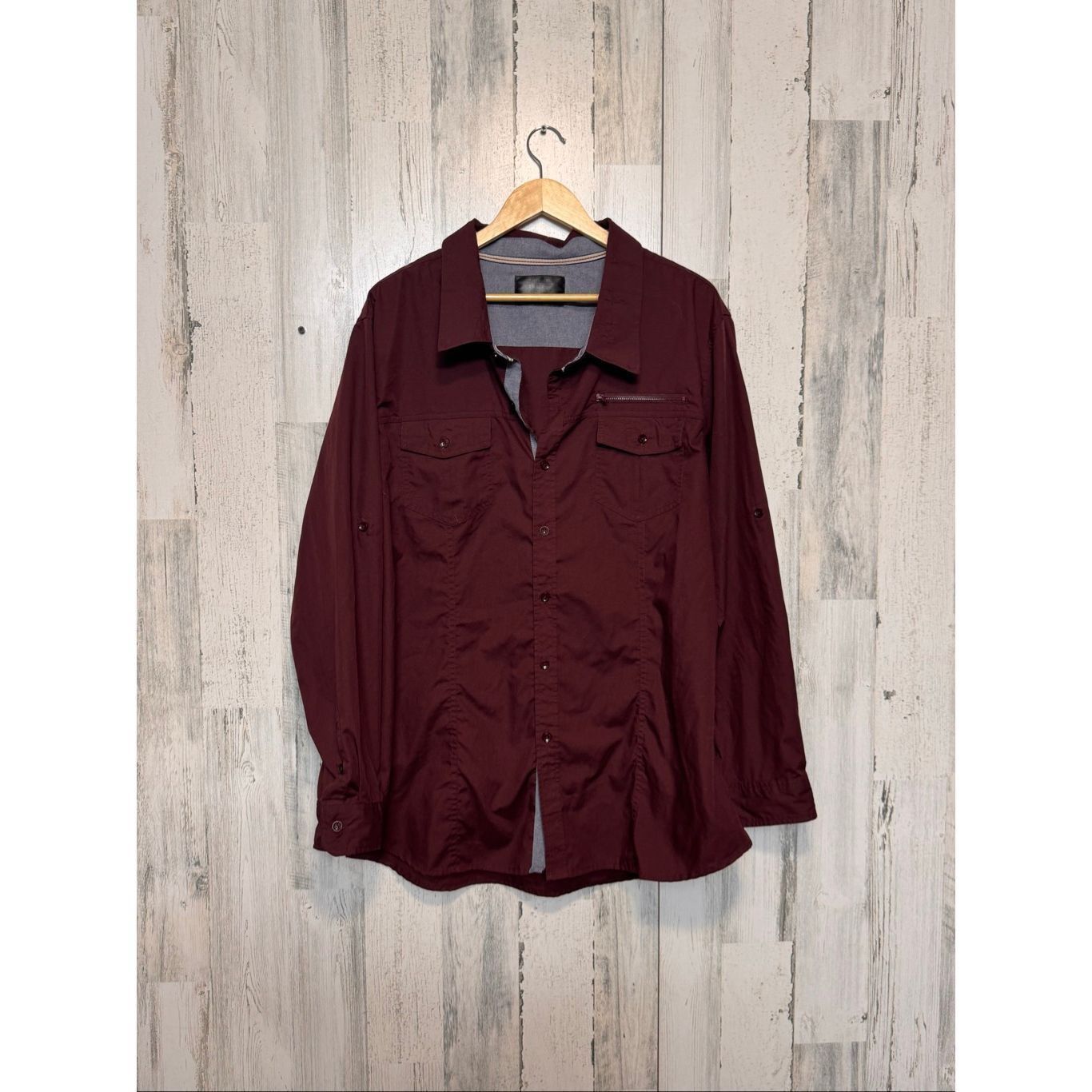 Other Triumph & Tragedy Burgundy Button-Up Shirt 2XL Long Sleeve C Size US XXL / EU 58 / 5 - 3 Thumbnail