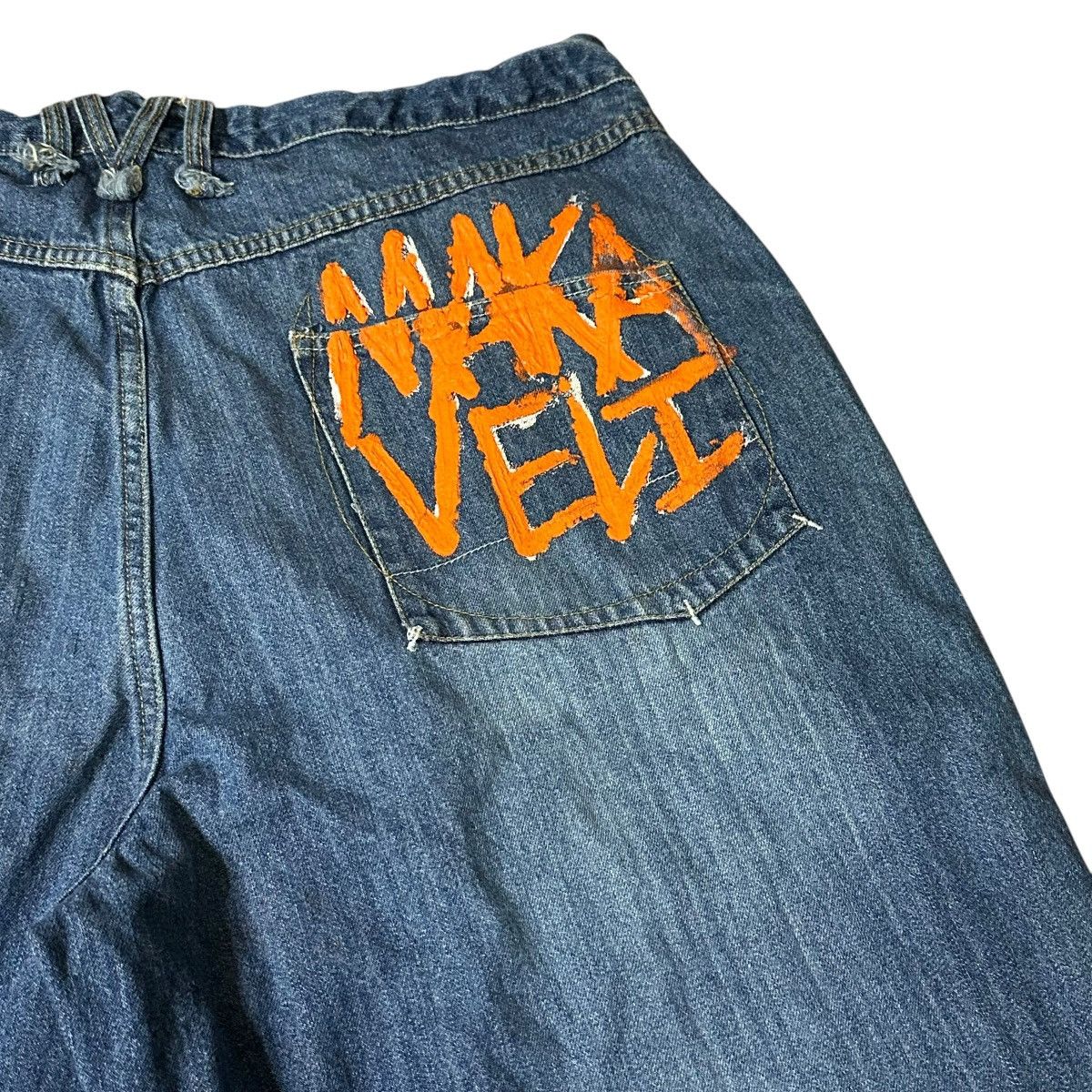 Makaveli × Vintage Vintage Makaveli Tupac Shakur Hip Hop Jeans Shorts 40 Y2K Size US 40 / EU 56 - 6 Thumbnail