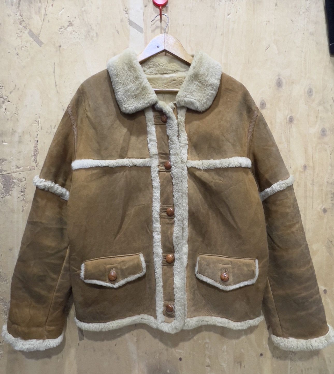 Vintage Very Rare Peyton Place Sport (PPFM) Sheapskin Leather Coat Size US M / EU 48-50 / 2 - 2 Thumbnail