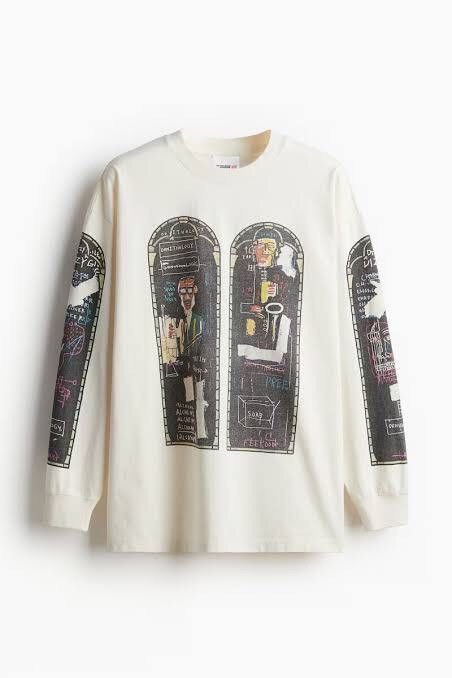 H&M × Jean-Michel Basquiat × Who Decides War Who Decides War H&M Long Sleeve Printed Tee T-Shirt Y2K Size US L / EU 52-54 / 3 - 1 Thumbnail
