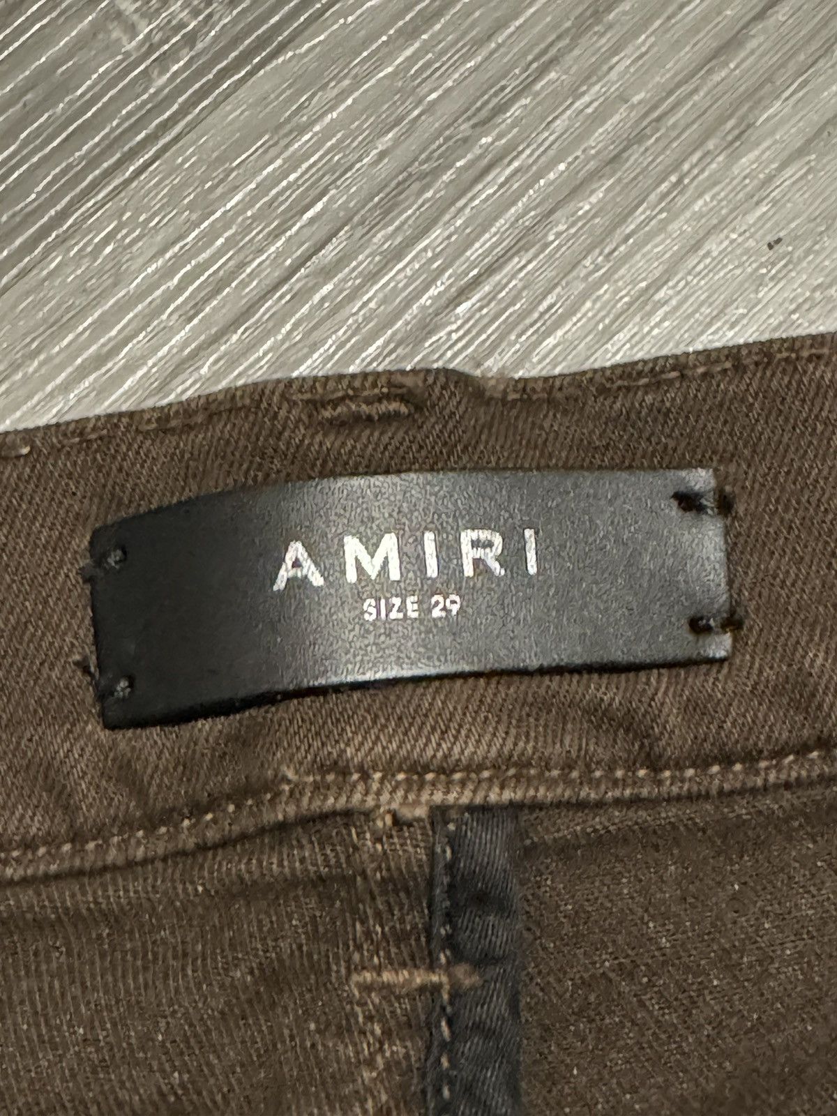 Amiri Amiri MX2 Black Leather Patchwork Jeans brown rust Size US 29 - 7 Thumbnail
