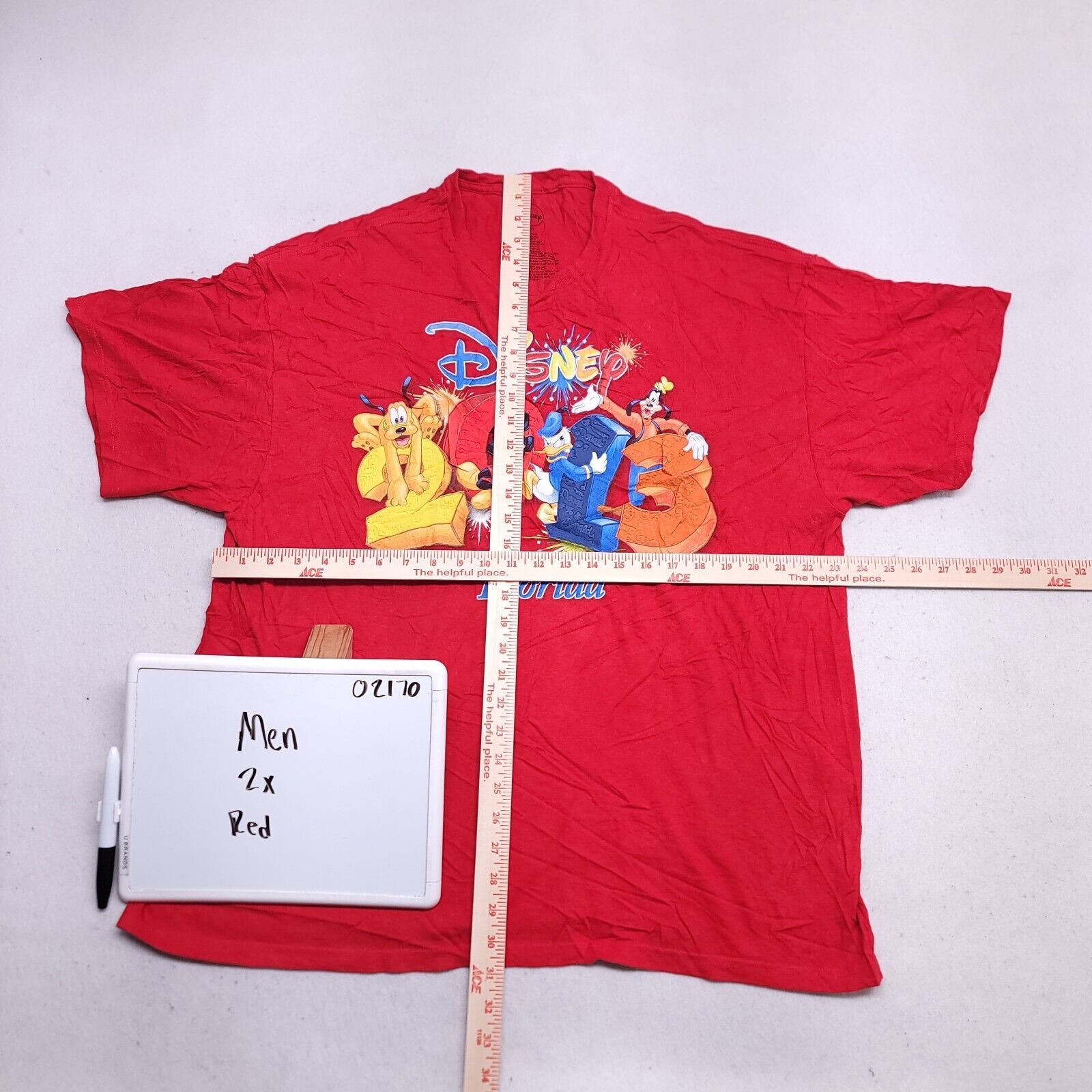 Disney Disney World 2013 Graphic Pullover Shirt Mens Size 2X Red Size US XXL / EU 58 / 5 - 7 Thumbnail
