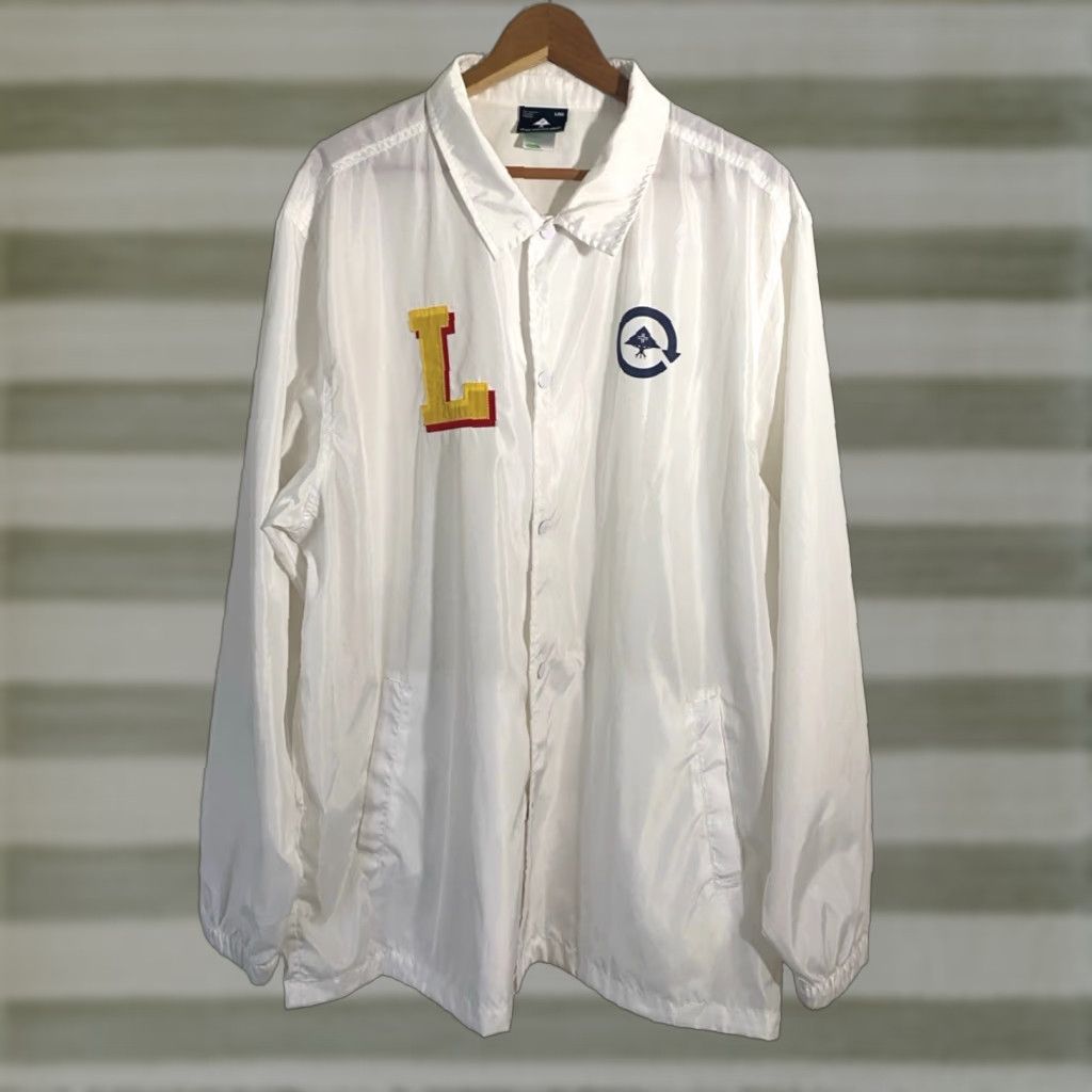 Vintage LRG Lifted Research Group Jacket Mens Windbreaker 3XL White Logo Windbreaker City Hip Hop Casual Lightweight Pattern Solid Snap Closure Size US XXL / EU 58 / 5 - 1 Thumbnail
