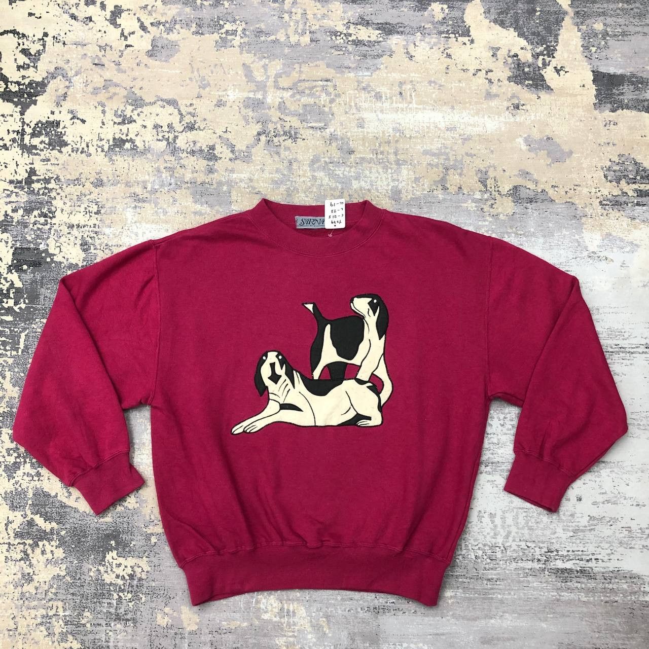 Japanese Brand × Vintage Y279 VTG JAPAN 90s DOG PET SARNA SWEATSHIRT Size M / US 6-8 / IT 42-44 - 2 Thumbnail