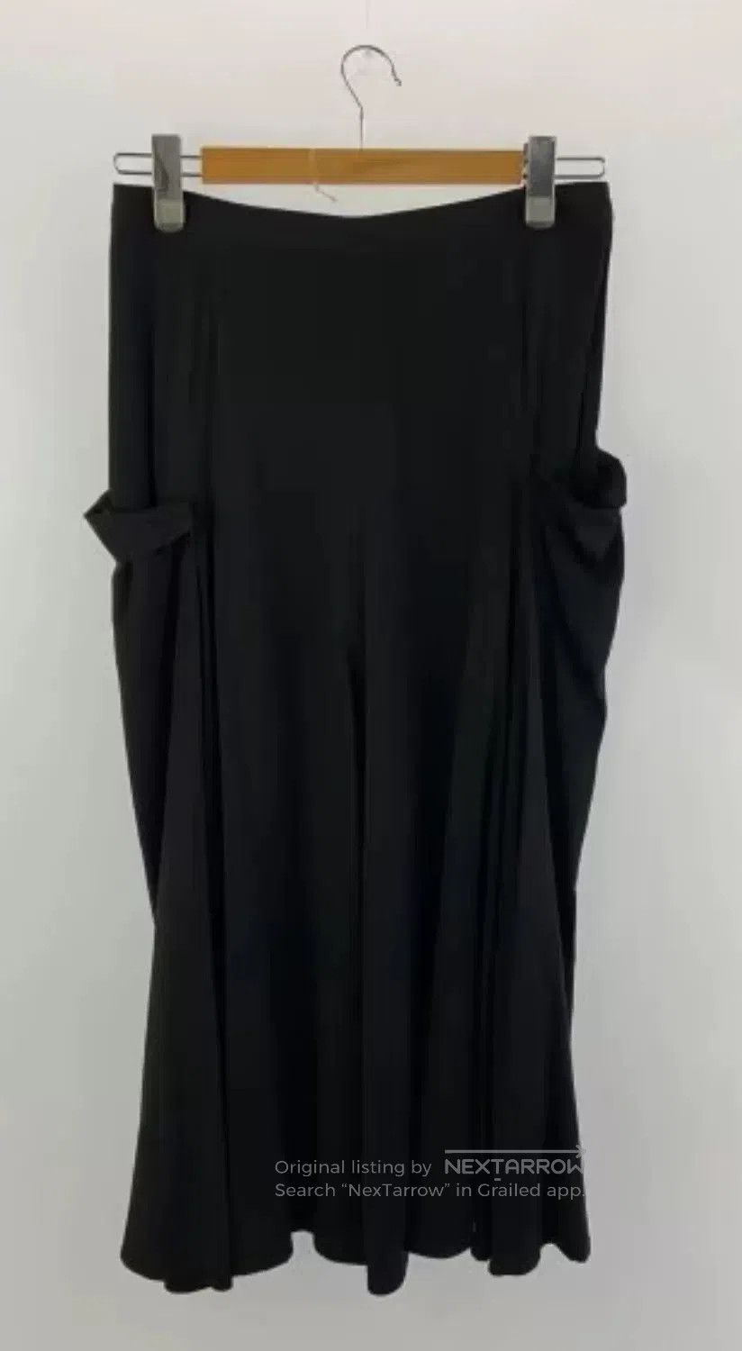 Yohji Yamamoto Yohji Yamamoto+NOIR Black Midi Skirt. Size 22" - 2 Thumbnail