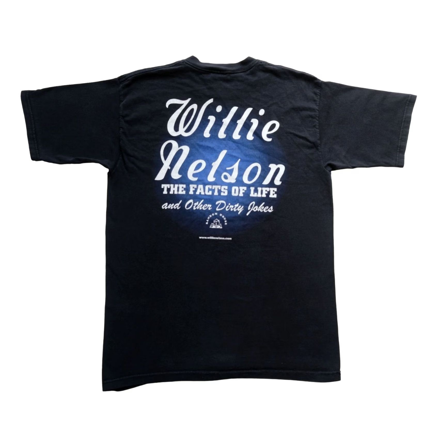 Alife VINTAGE Willie Nelson VTG Y2K 90s USA MADE THE FACTS OF LIFE COUNTRY MUSIC T SHIRT SZ L Men's Black Cotton Short Sleeve Crew Neck 90s Music Size US L / EU 52-54 / 3 - 3 Thumbnail