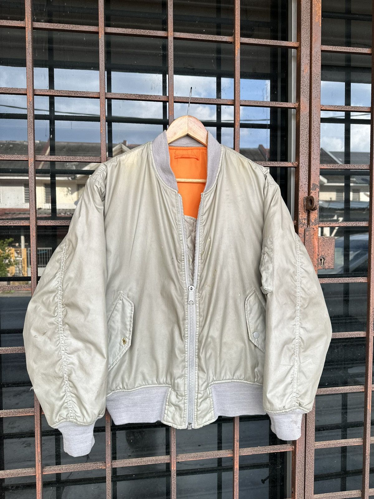 Vintage 🪖Vintage Faded MA-1 Man Intermediate Bomber Jacket Size US M / EU 48-50 / 2 - 3 Thumbnail