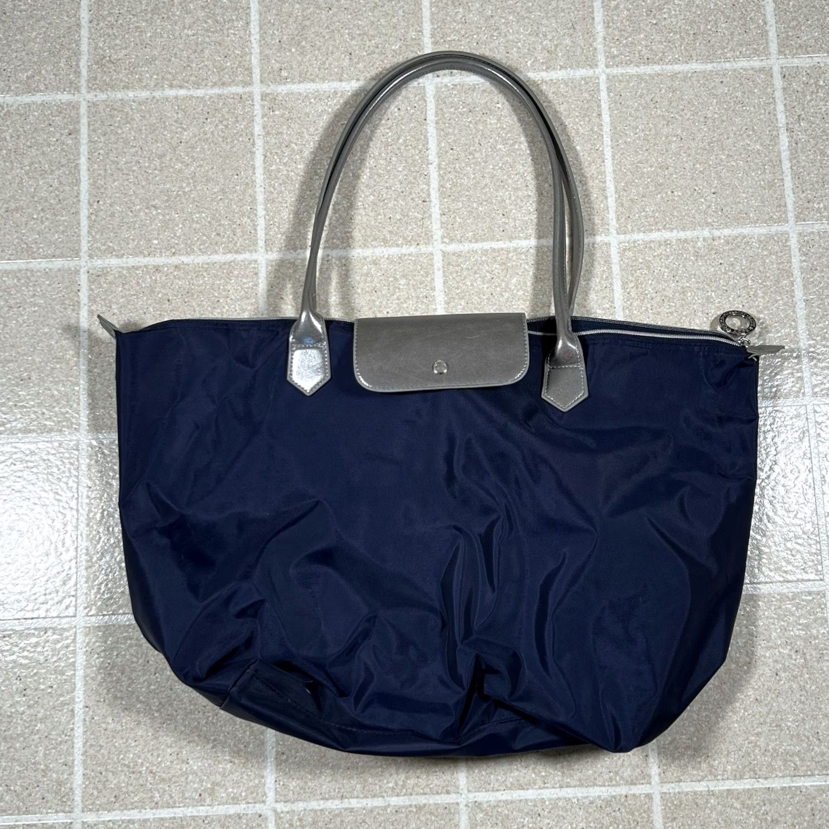 Vintage Bath & Body Works Tote Bag Large Navy Blue Zip Bag Women Size ONE SIZE - 2 Thumbnail