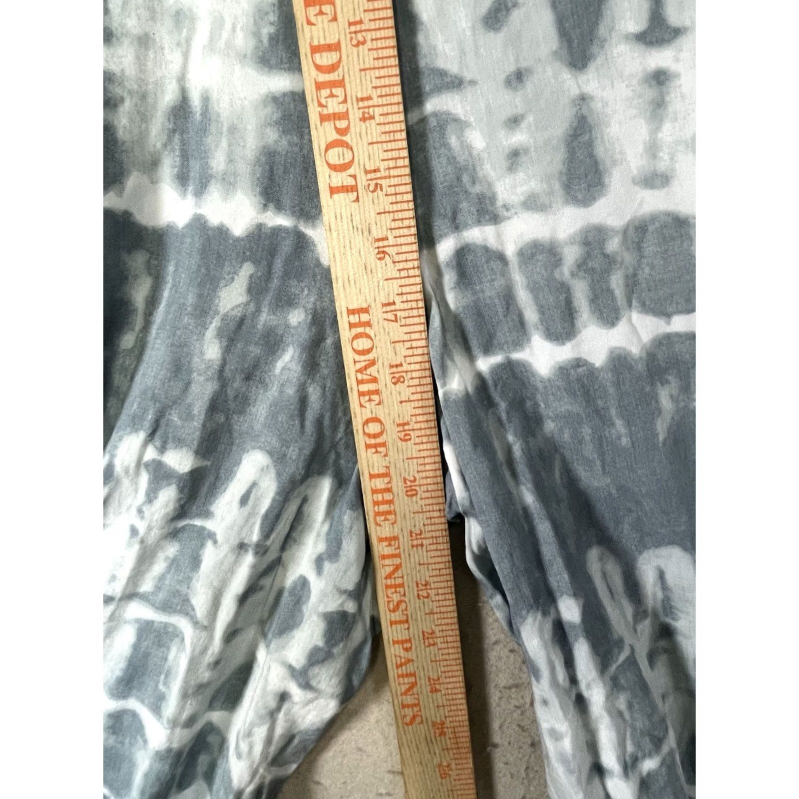 Vintage Japna Womens Tie-Dye Jumpsuit One-Piece XS Blue Ruffle Boho Wide-Leg Beach Hippie Size 26" / US 2 / IT 38 - 4 Thumbnail