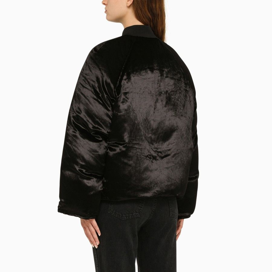 Loulou de Saison o1d2blof0824 Lafu Velvet Padded Bomber Jacket in Black Size XS / US 0-2 / IT 36-38 - 3 Thumbnail
