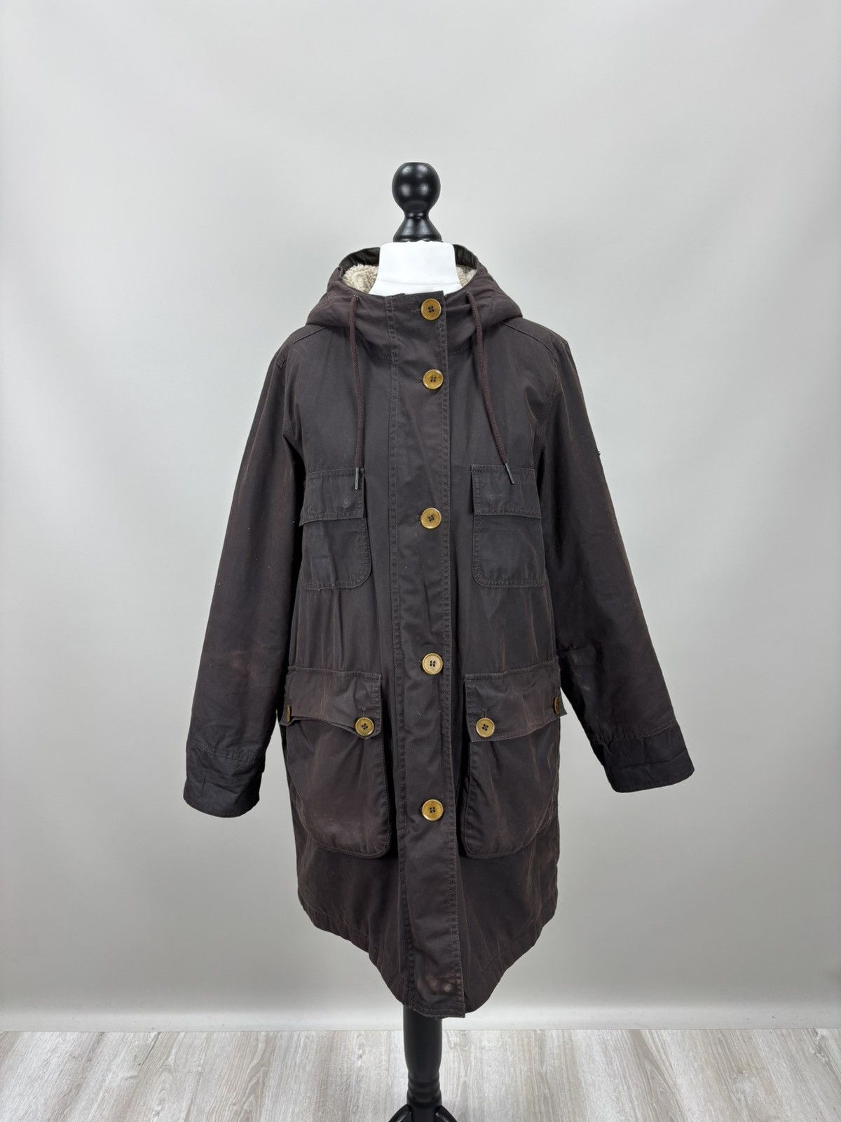 Barbour Womens waxed jacket Barbour Bethwin Size 42 Color Brown Size XL / US 12-14 / IT 48-50 - 1 Thumbnail