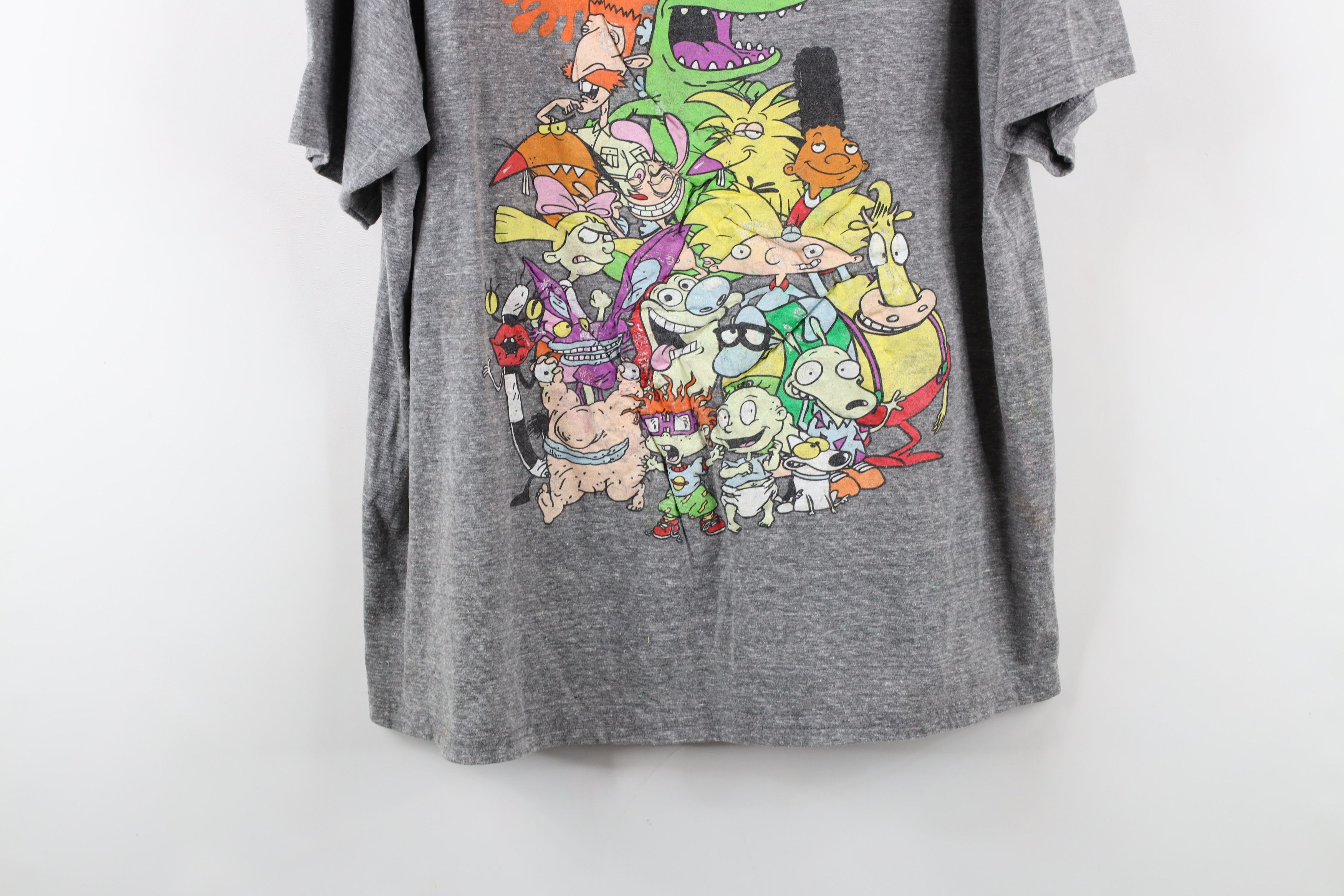 Vintage Y2K Retro Nickelodeon Cartoons Jersey Knit T-Shirt Gray Size US XXL / EU 58 / 5 - 3 Thumbnail