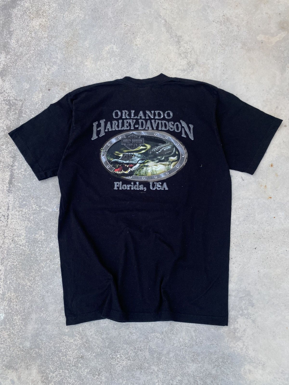 Harley Davidson 2000s Harley Davidson Orlando Crocodile Tees Size US L / EU 52-54 / 3 - 1 Thumbnail