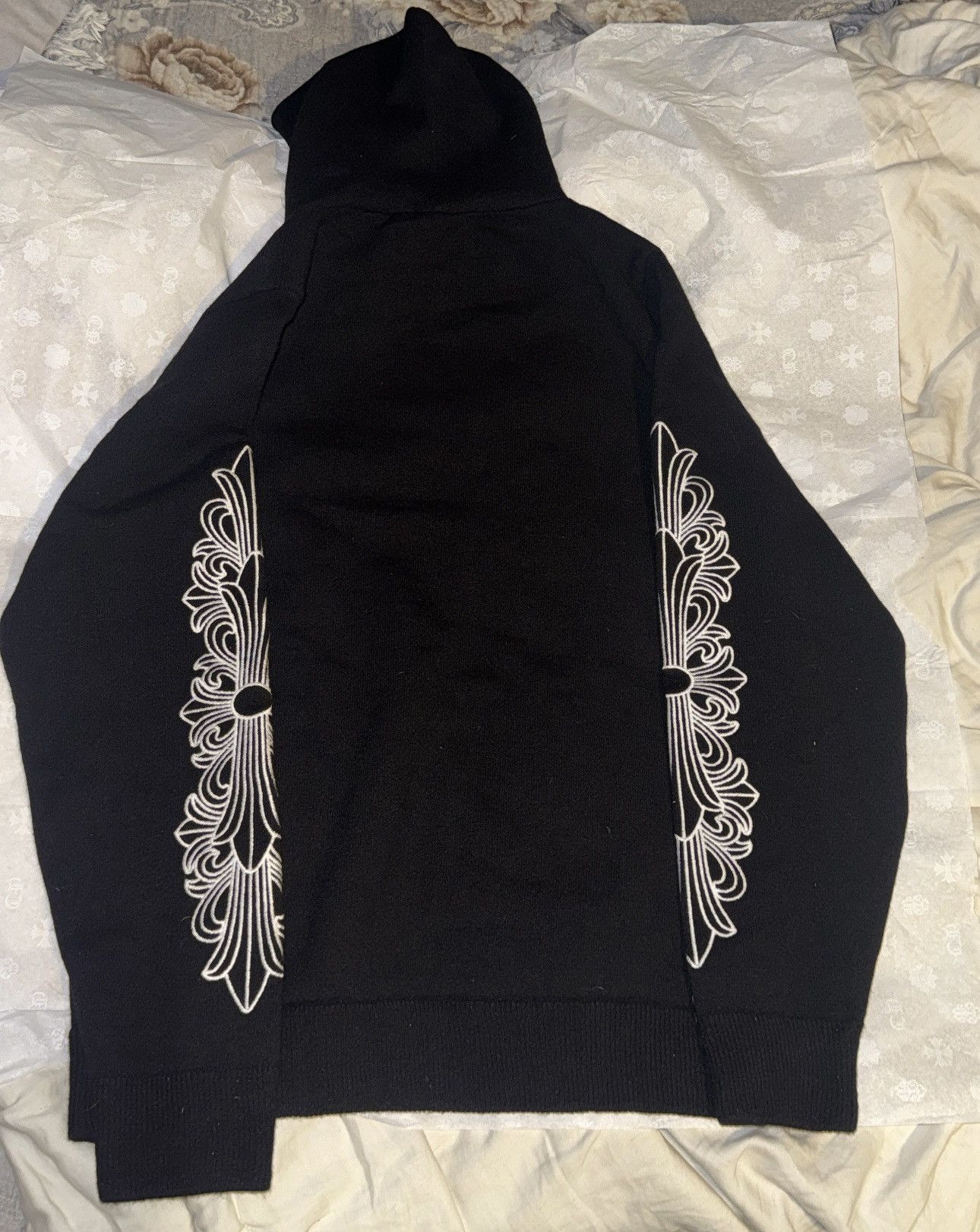 Chrome Hearts Chrome Hearts Black Cashmere Life Sentence Embroidery Hoodie Size US M / EU 48-50 / 2 - 5 Thumbnail