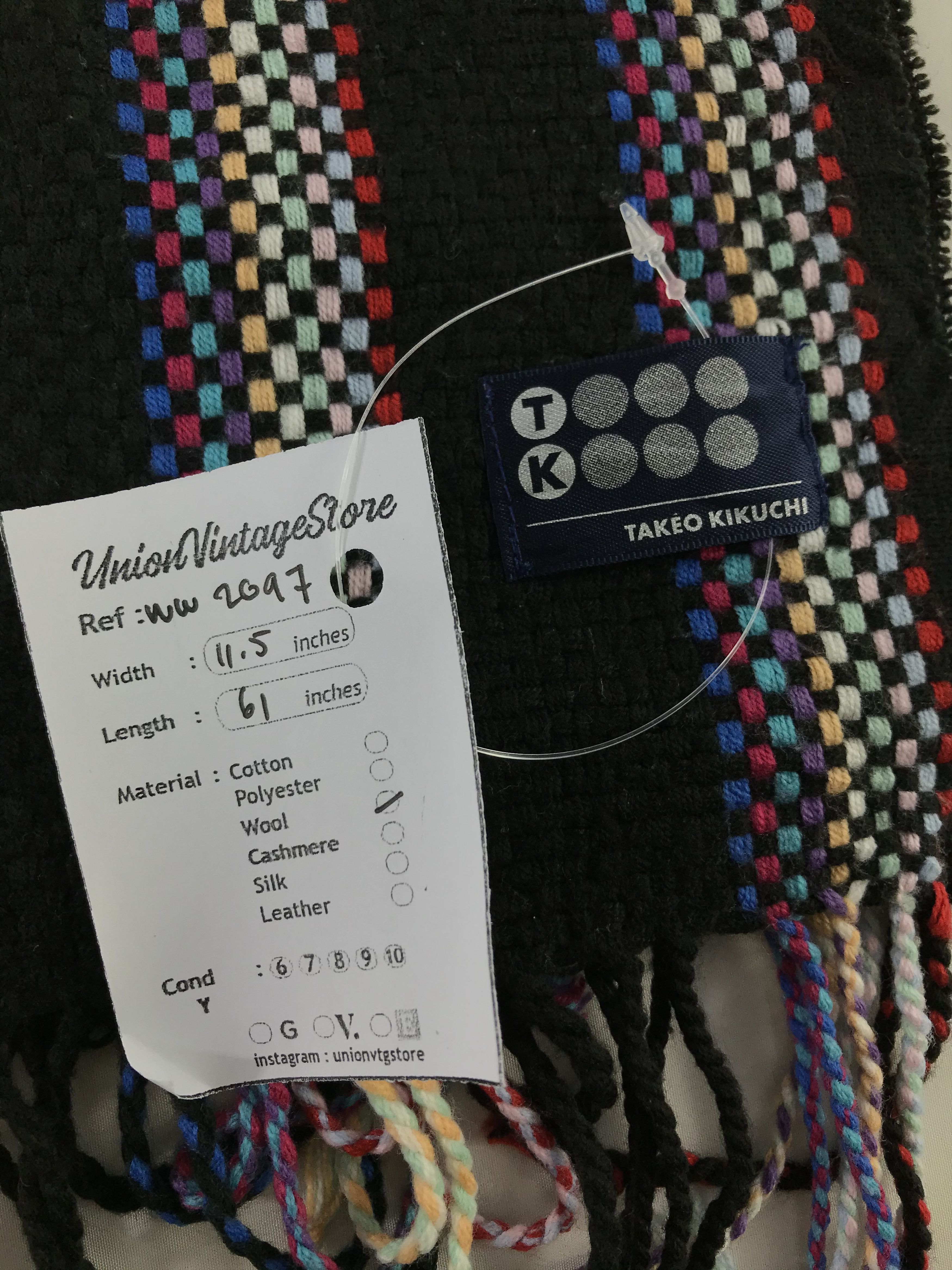 Takeo Kikuchi × Vintage Takeo Kikuchi Scarf / Muffler / Neckwear - WW2097 Size ONE SIZE - 4 Thumbnail