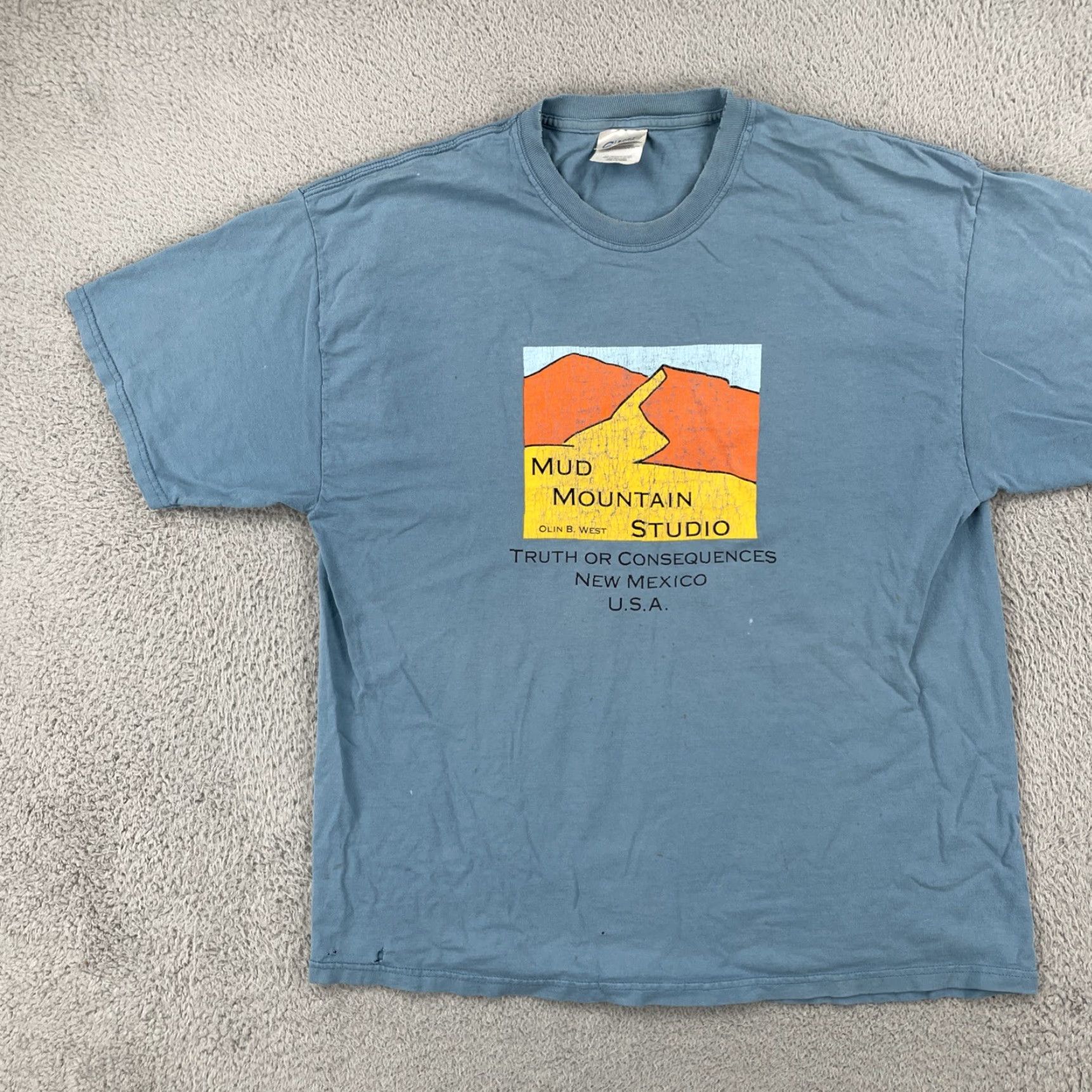 Port & Company VINTAGE Port & Company XL Blue T Shirt Crew Neck Short Sleeve Men 90s Art Size US XL / EU 56 / 4 - 3 Thumbnail