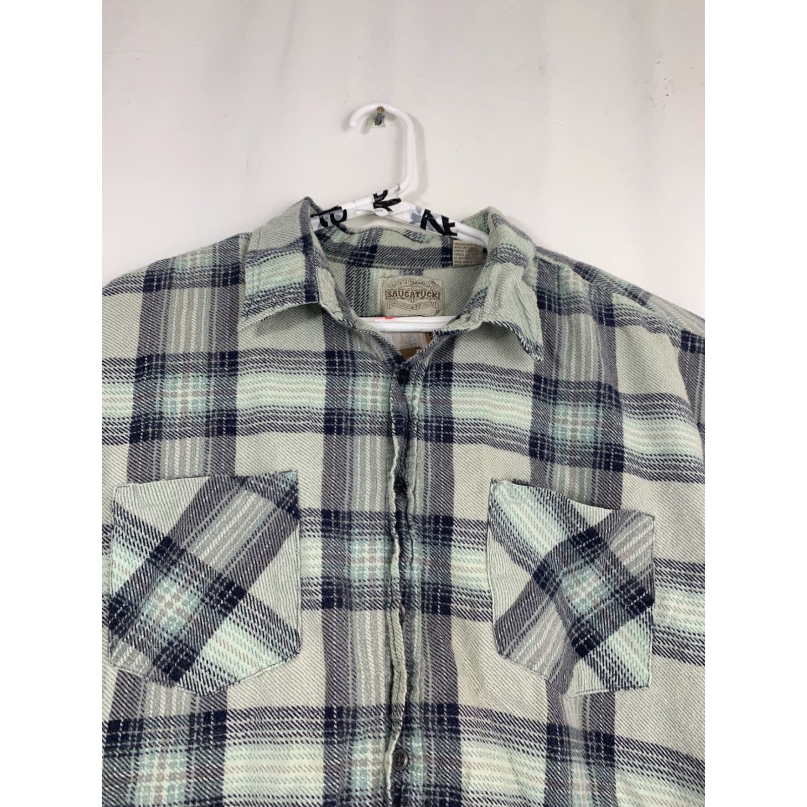 Vintage VINTAGE Saugatuck Mens 3XL Cotton Blue Plaid Flannel Button Up Shirt Size US XXL / EU 58 / 5 - 5 Thumbnail